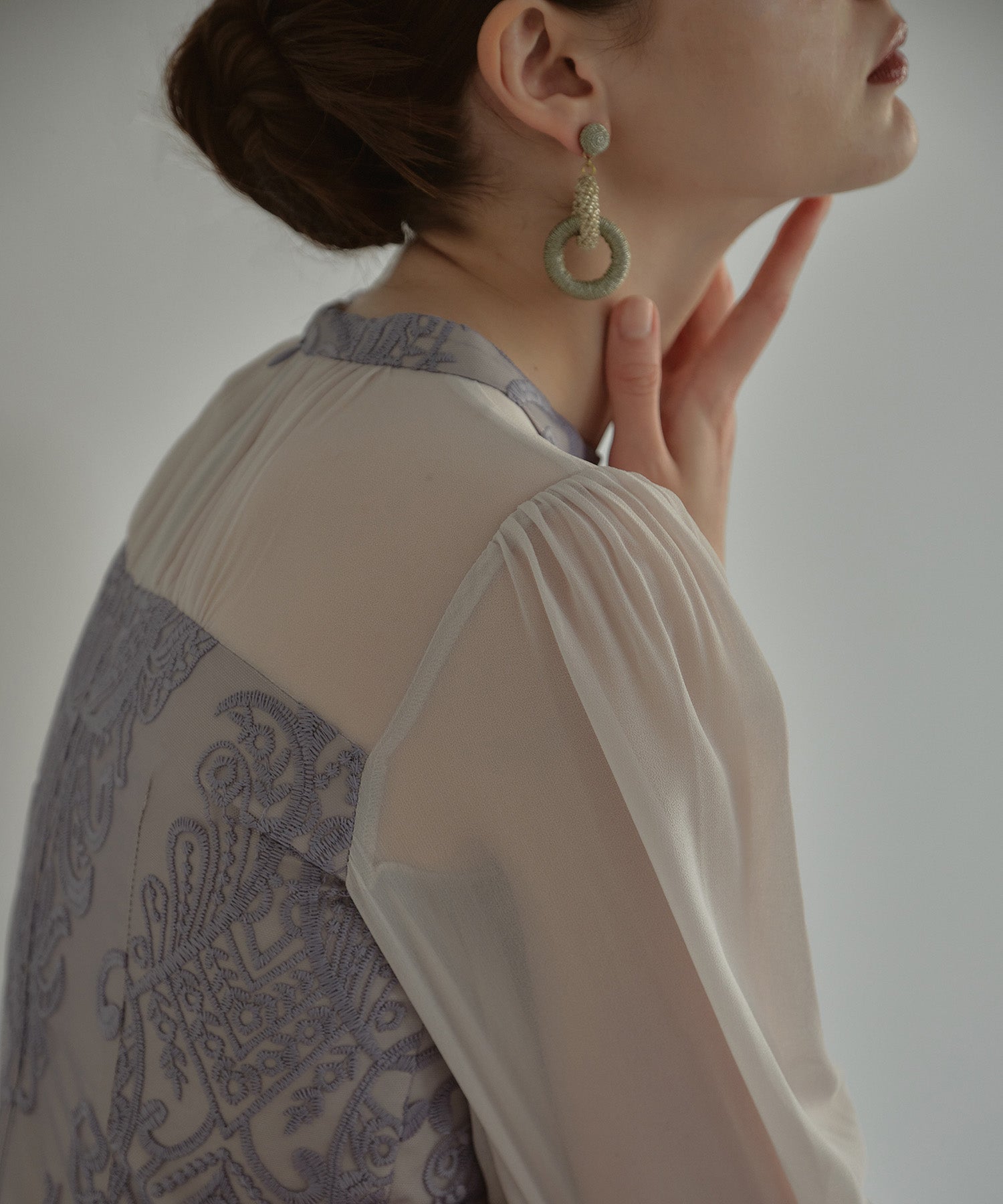 DAMASK GATHER DRESS