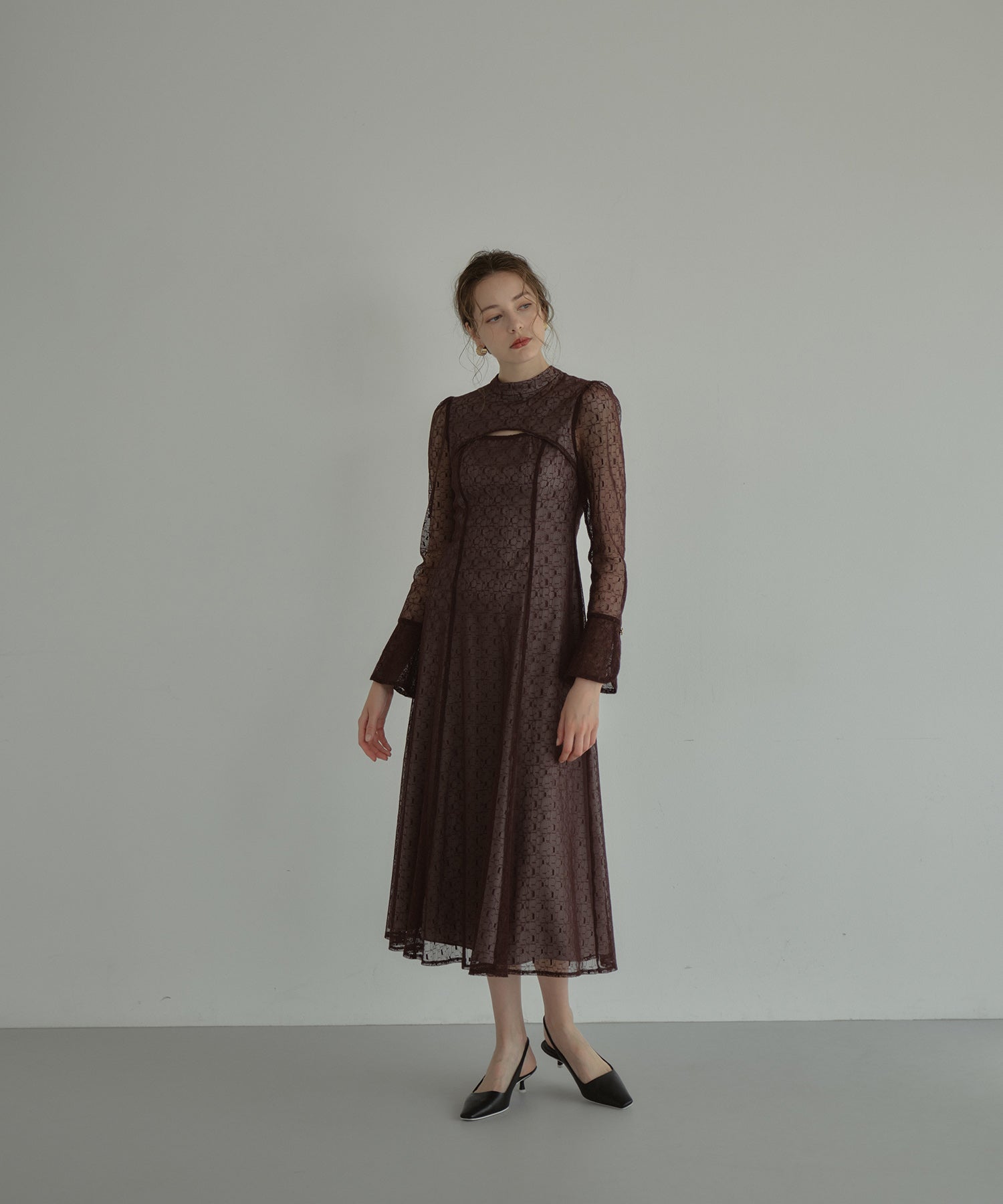 BACK OPEN GEOMETRIC DRESS