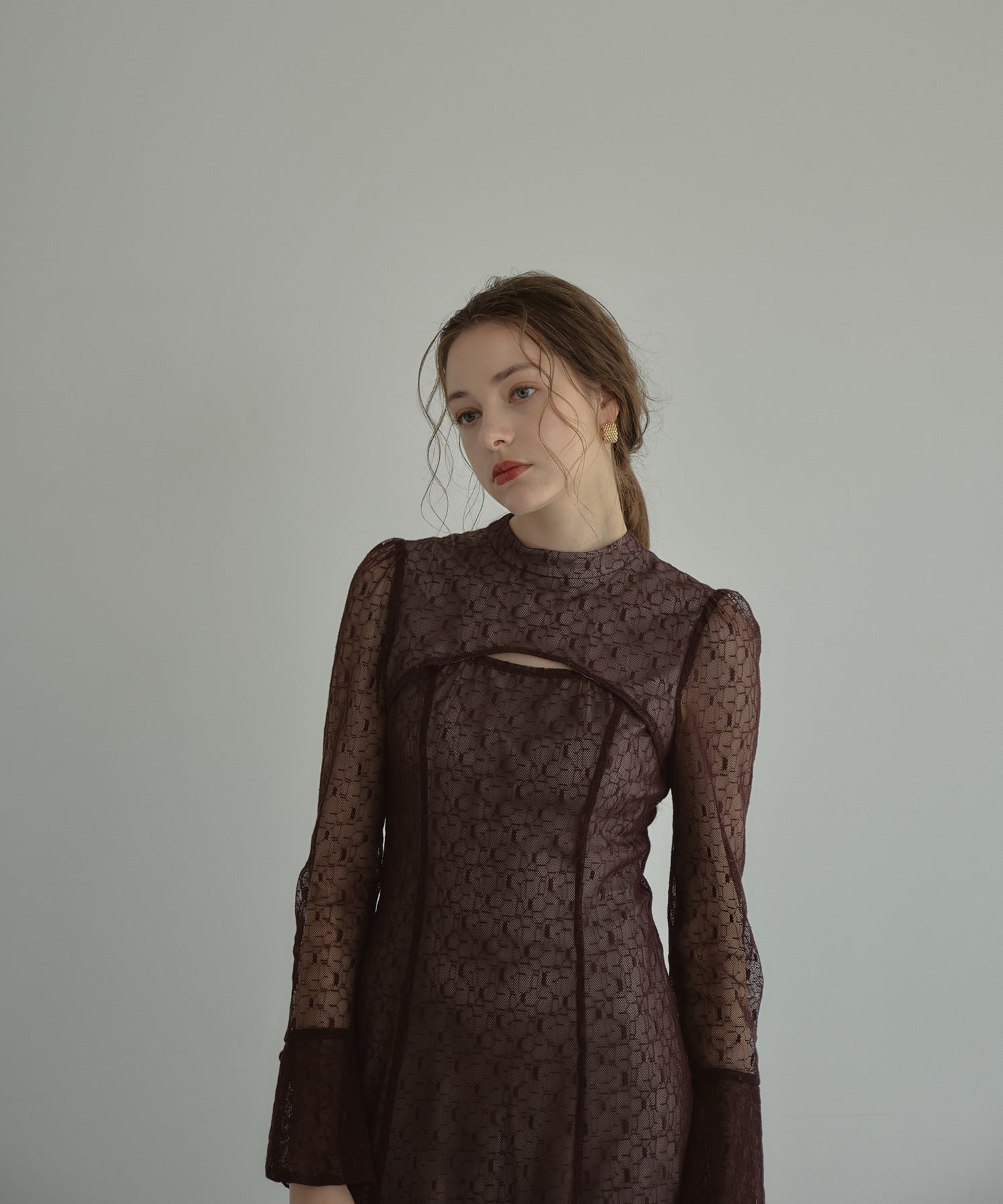 BACK OPEN GEOMETRIC DRESS