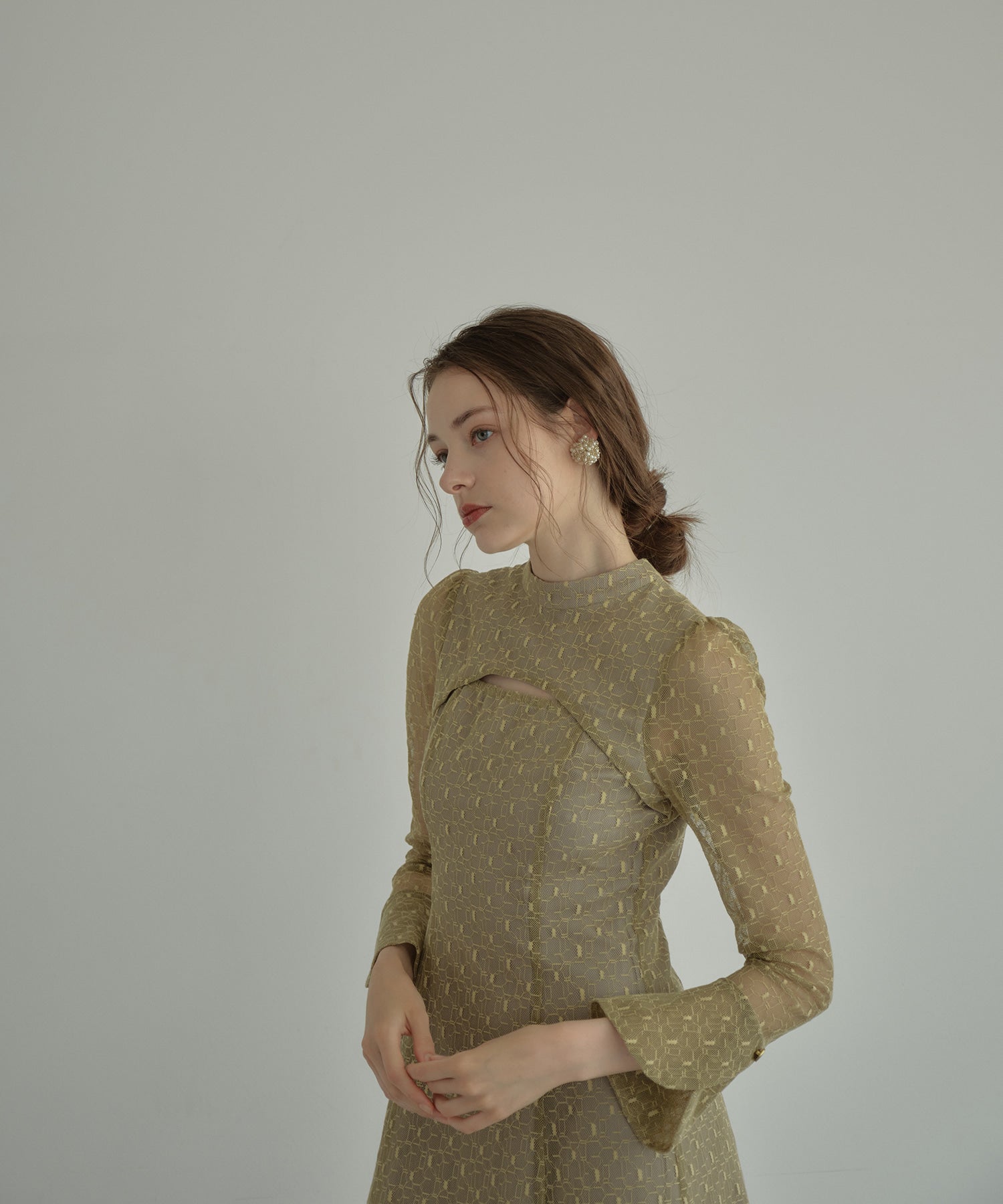 BACK OPEN GEOMETRIC DRESS