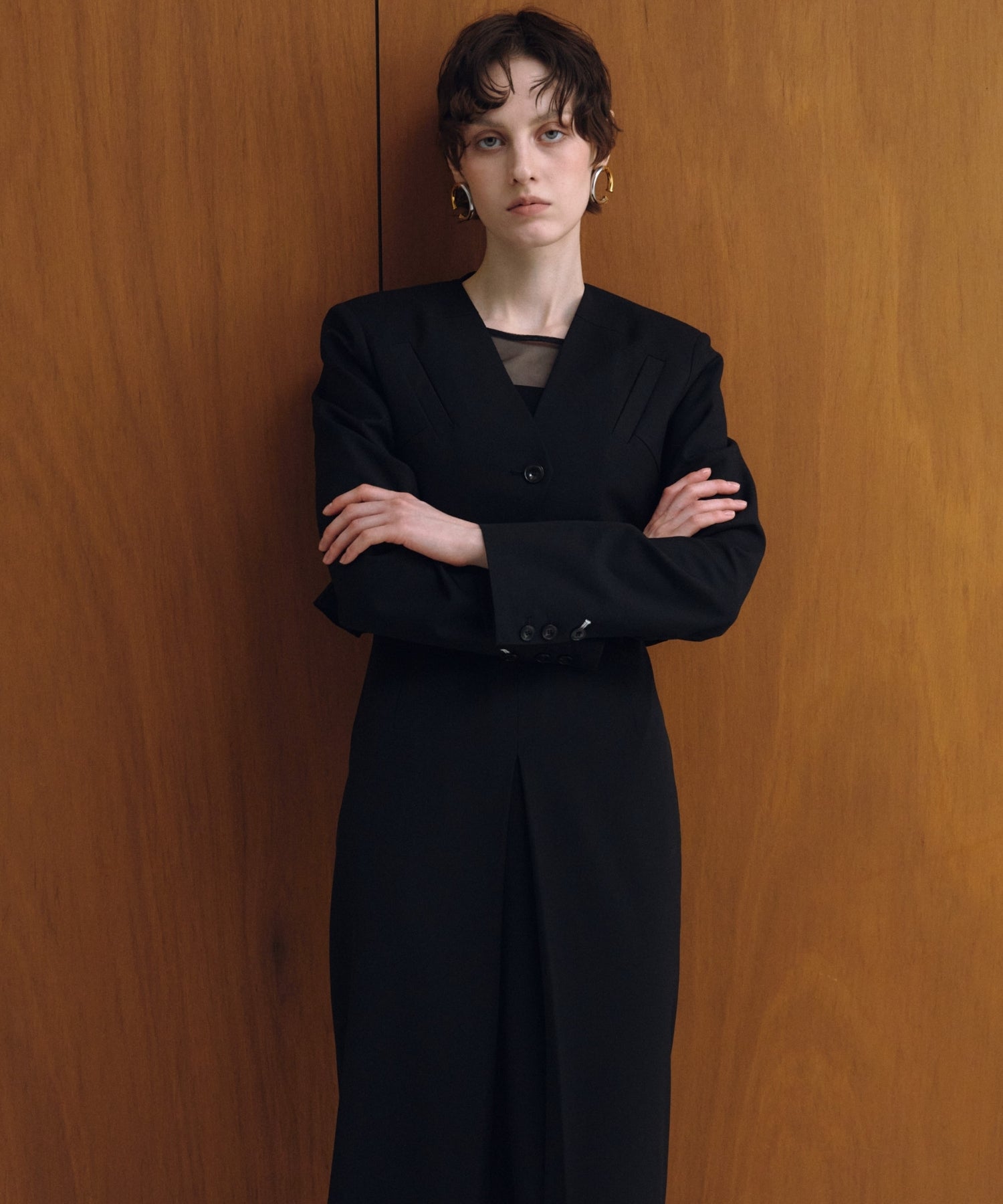 SLASH POCKETS CROPPED JACKET
