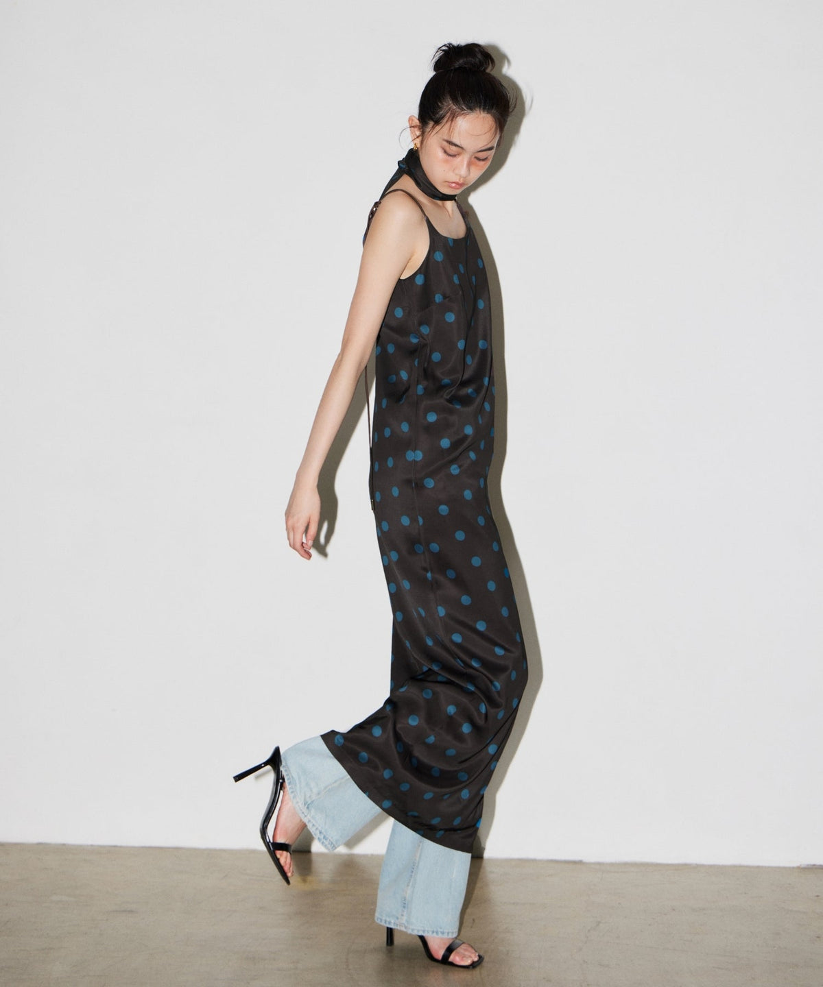 【POPUP】MINIMAL DOT SATIN DRESS