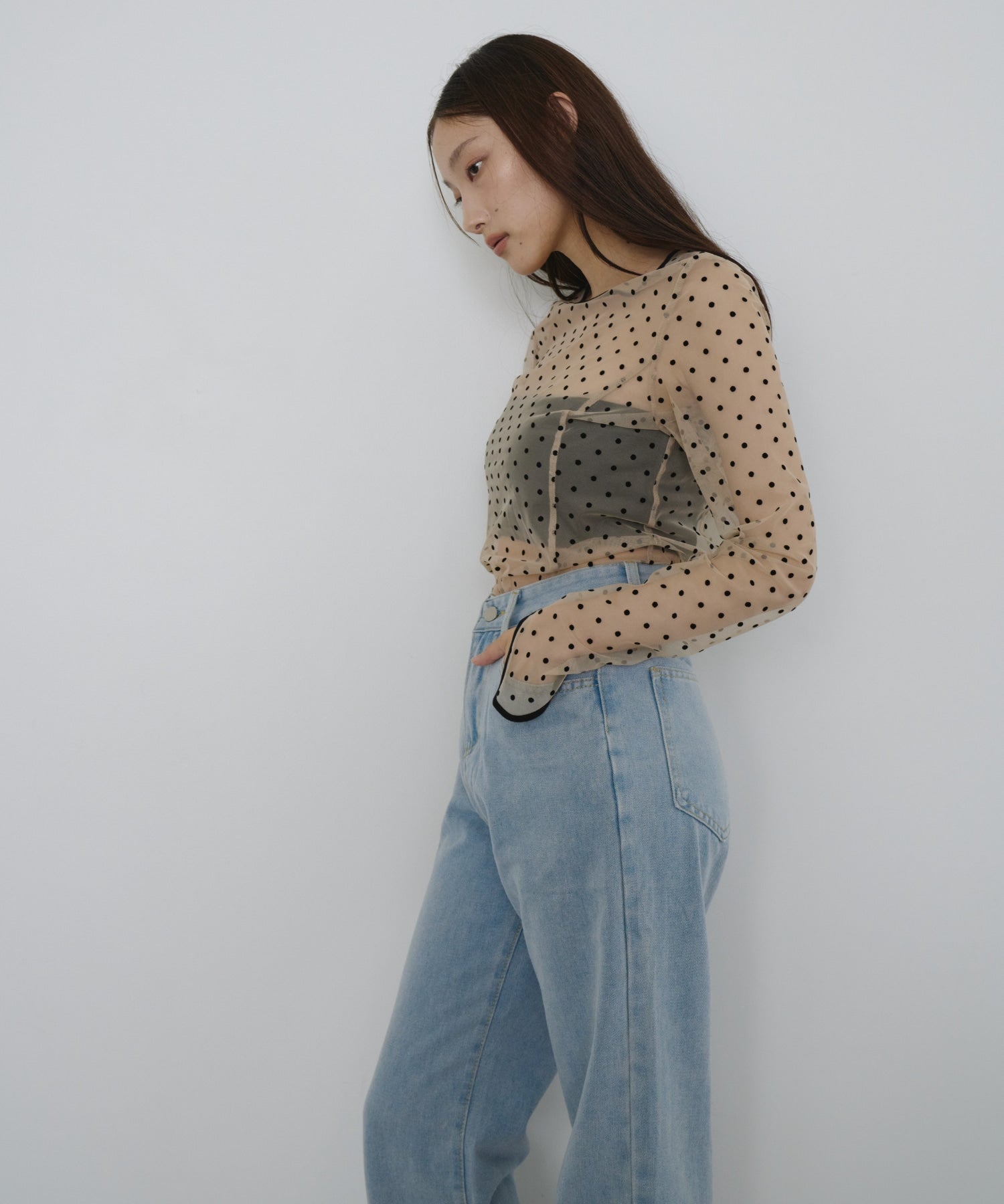 【POPUP】DOT SHEER TOPS
