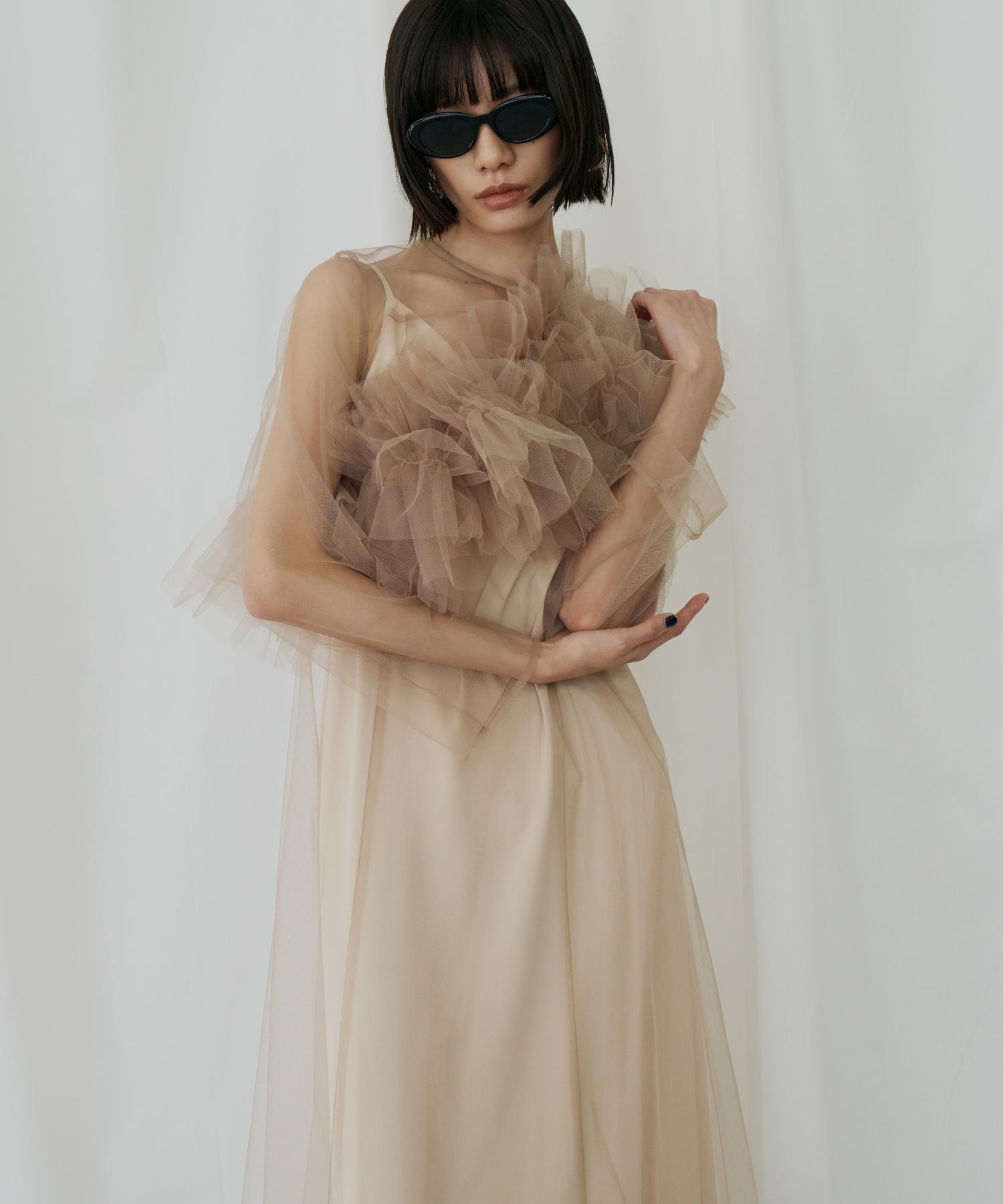 MULTIWAY VOLUME TULLE DRESS