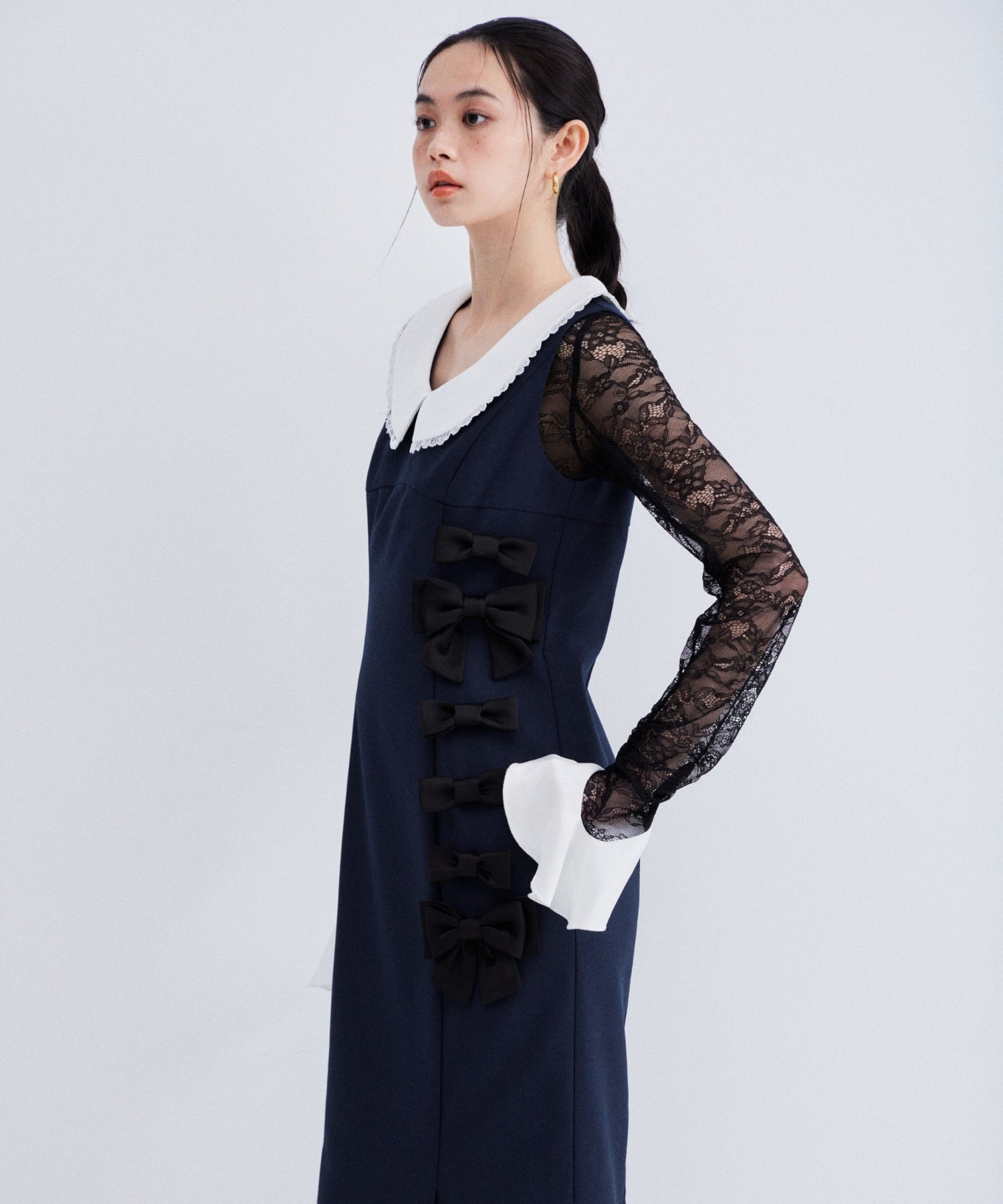MIXED RIBBON LINE DRESS