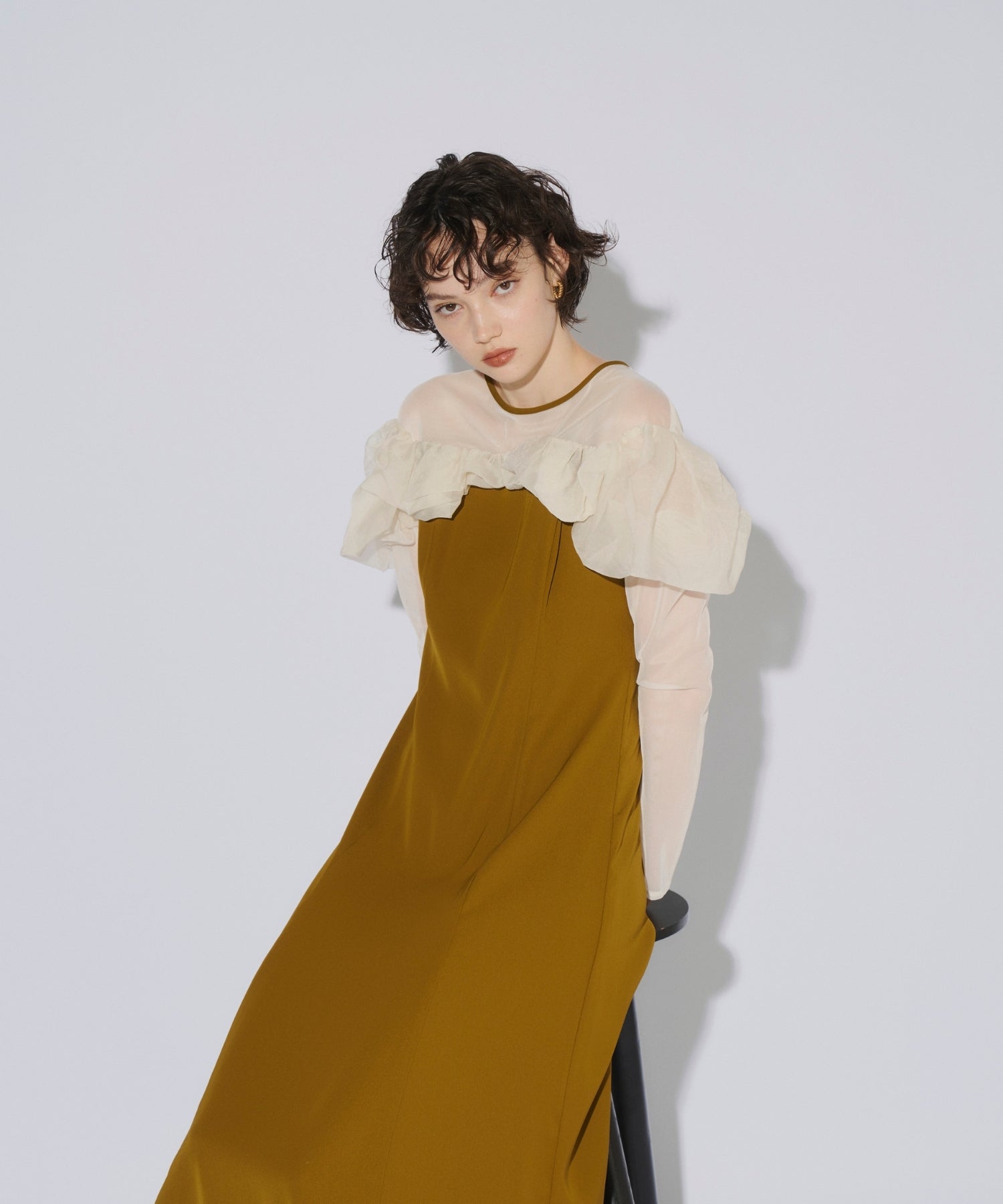 FRILLS FLARE DRESS