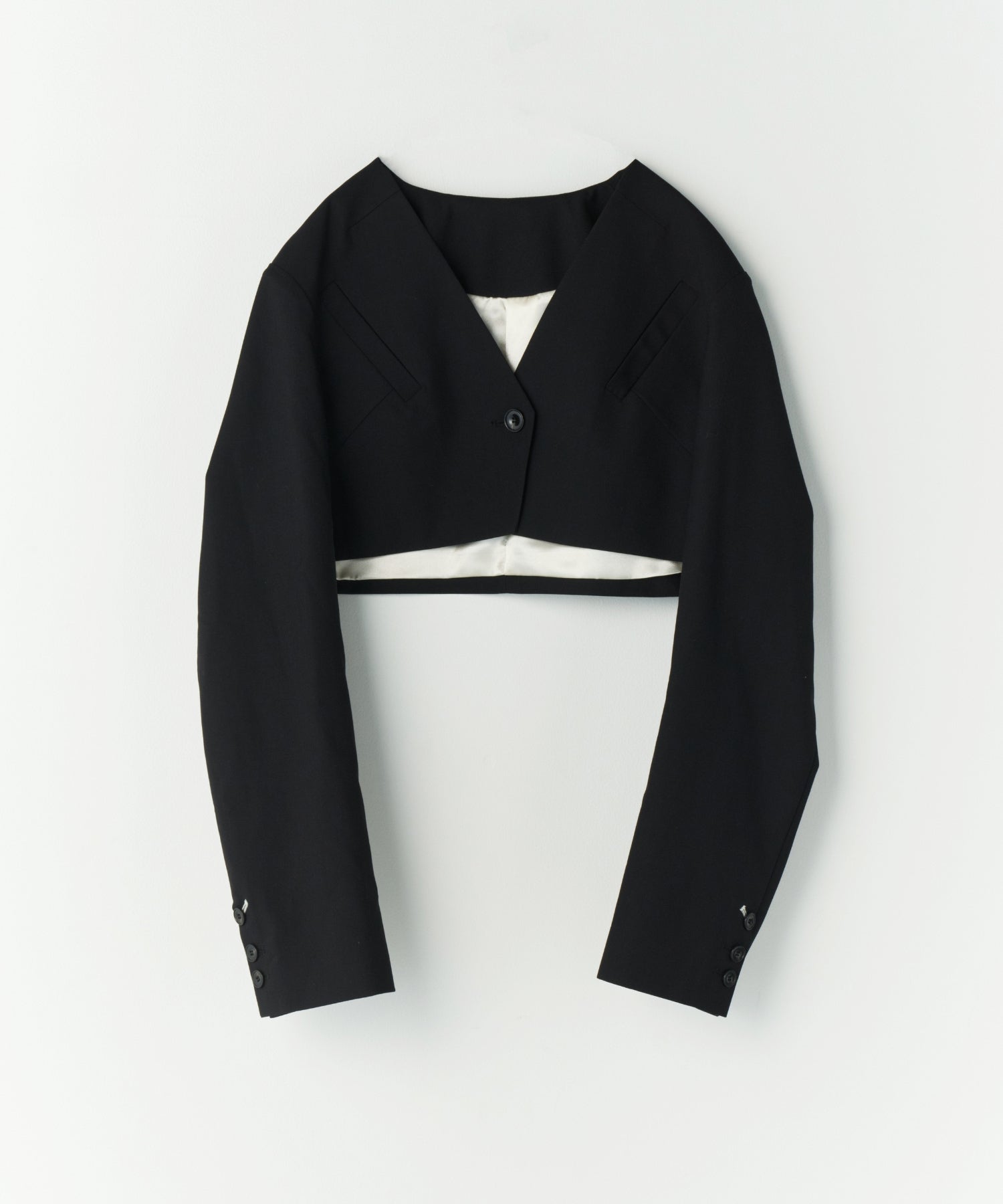 SLASH POCKETS CROPPED JACKET