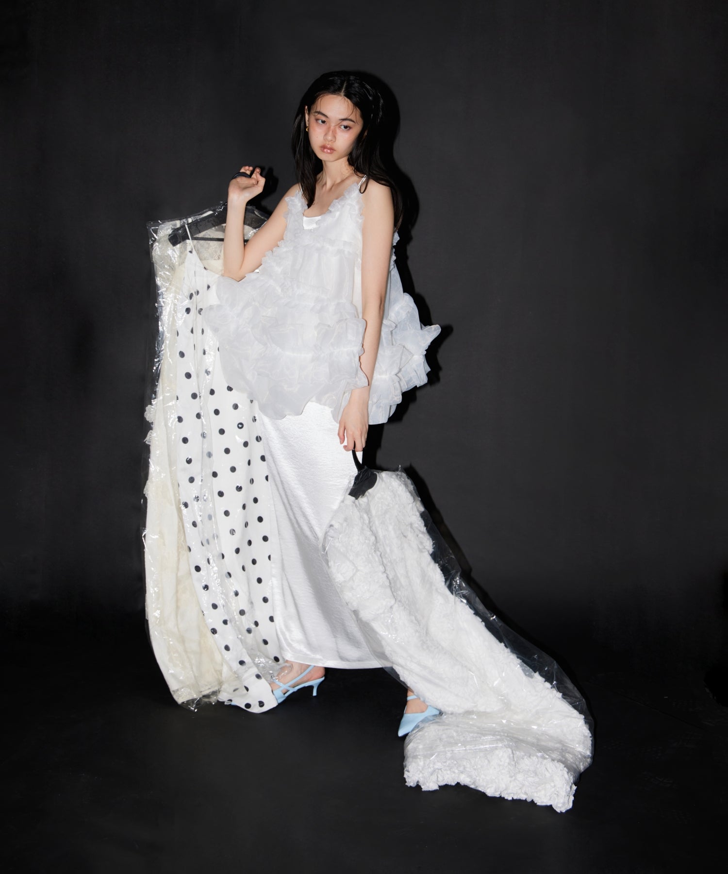 【POPUP】ORGANZA FRILL BALLOON CAMI