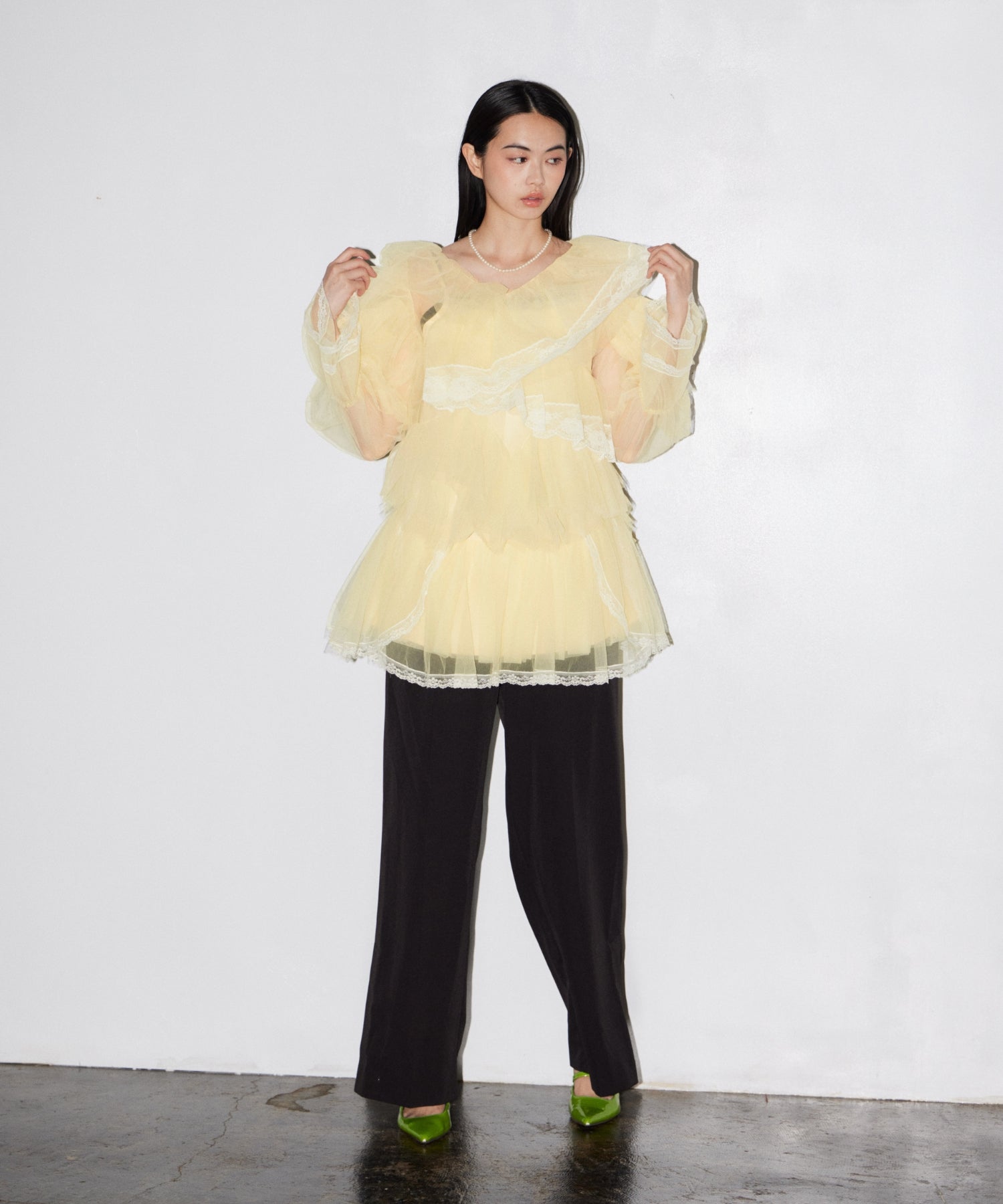 RUFFLE TULLE TOPS & MINI DRESS