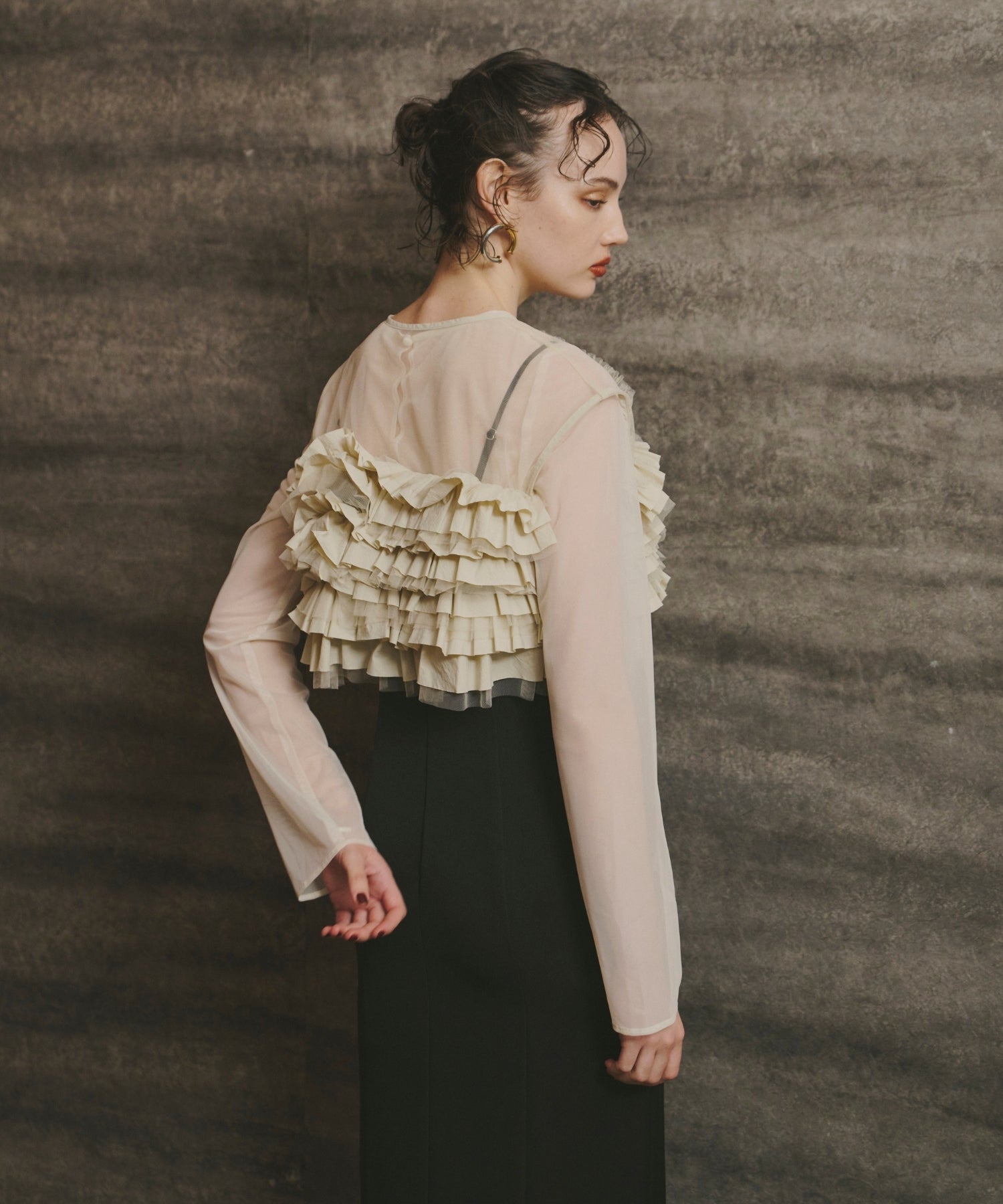 TAFFETA TULLE VEST SET DRESS