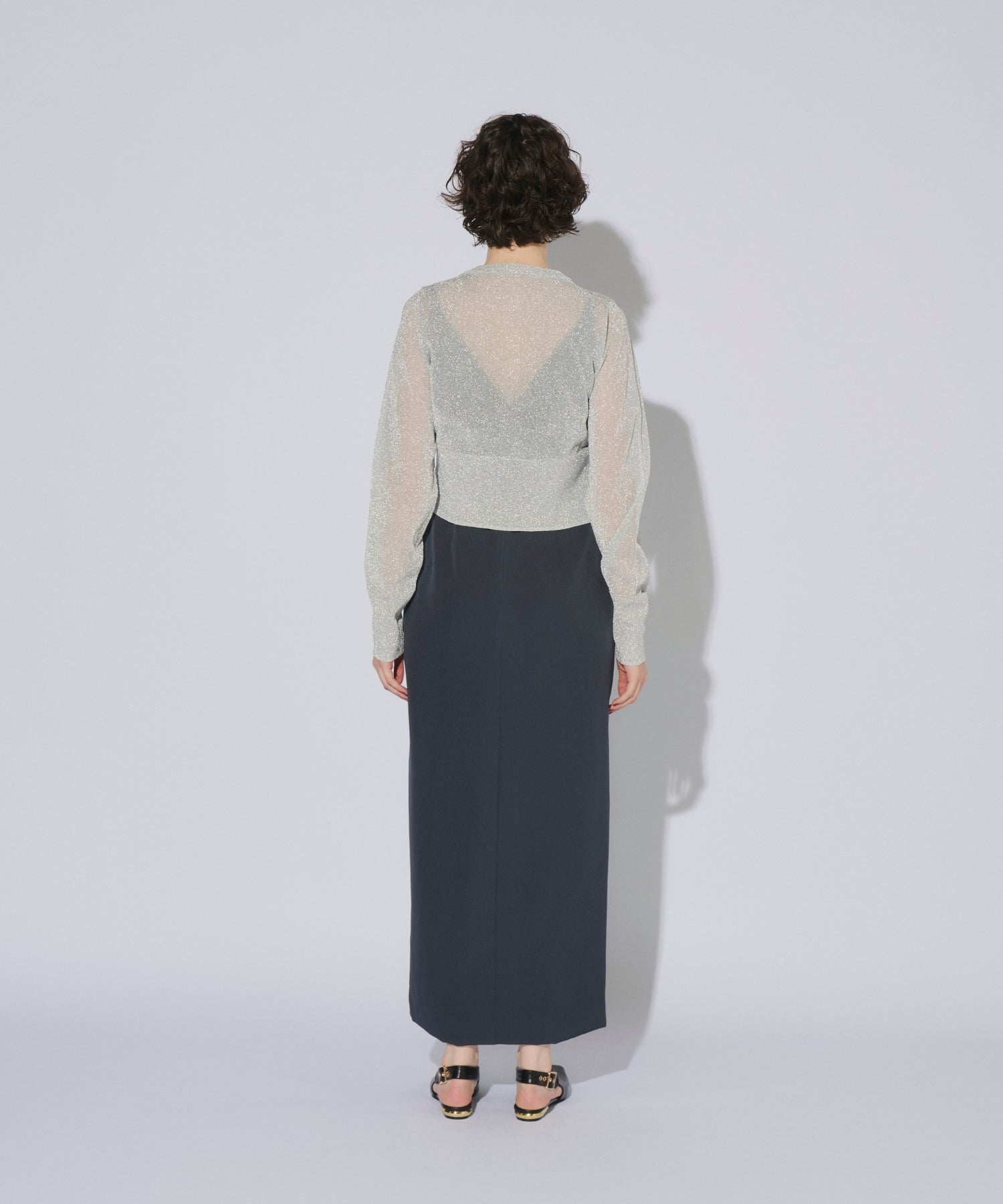 GLITTER CREW NECK CARDIGAN