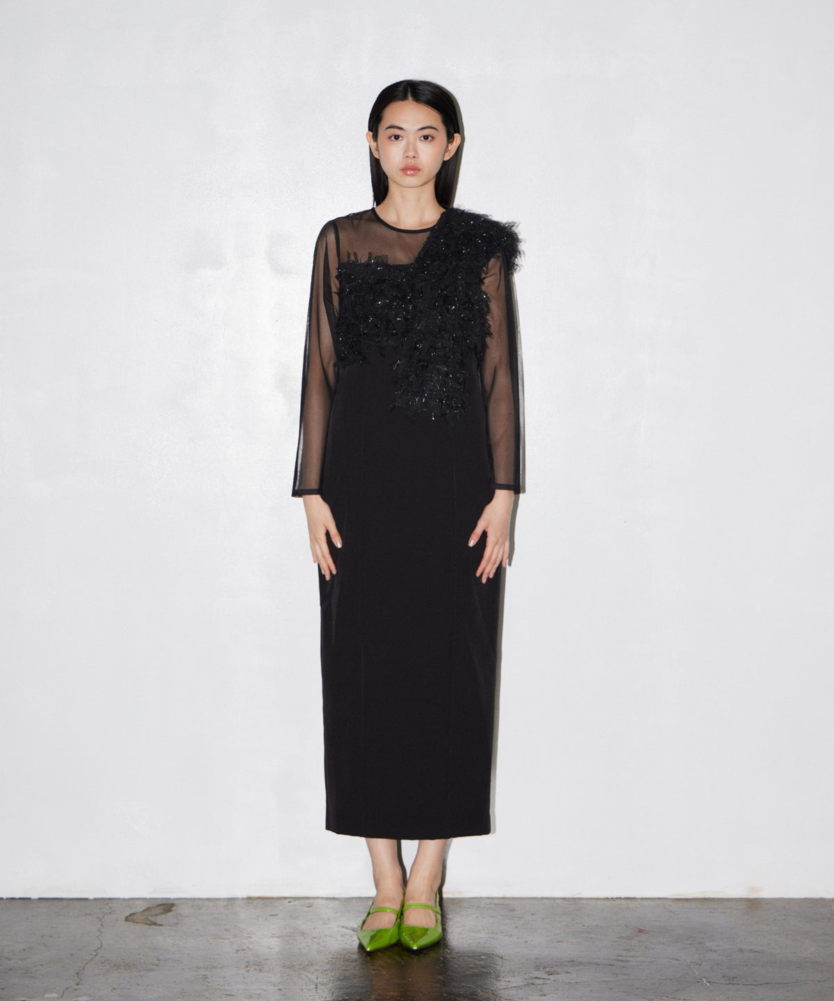 FRINGE GLITTER KNOT DRESS