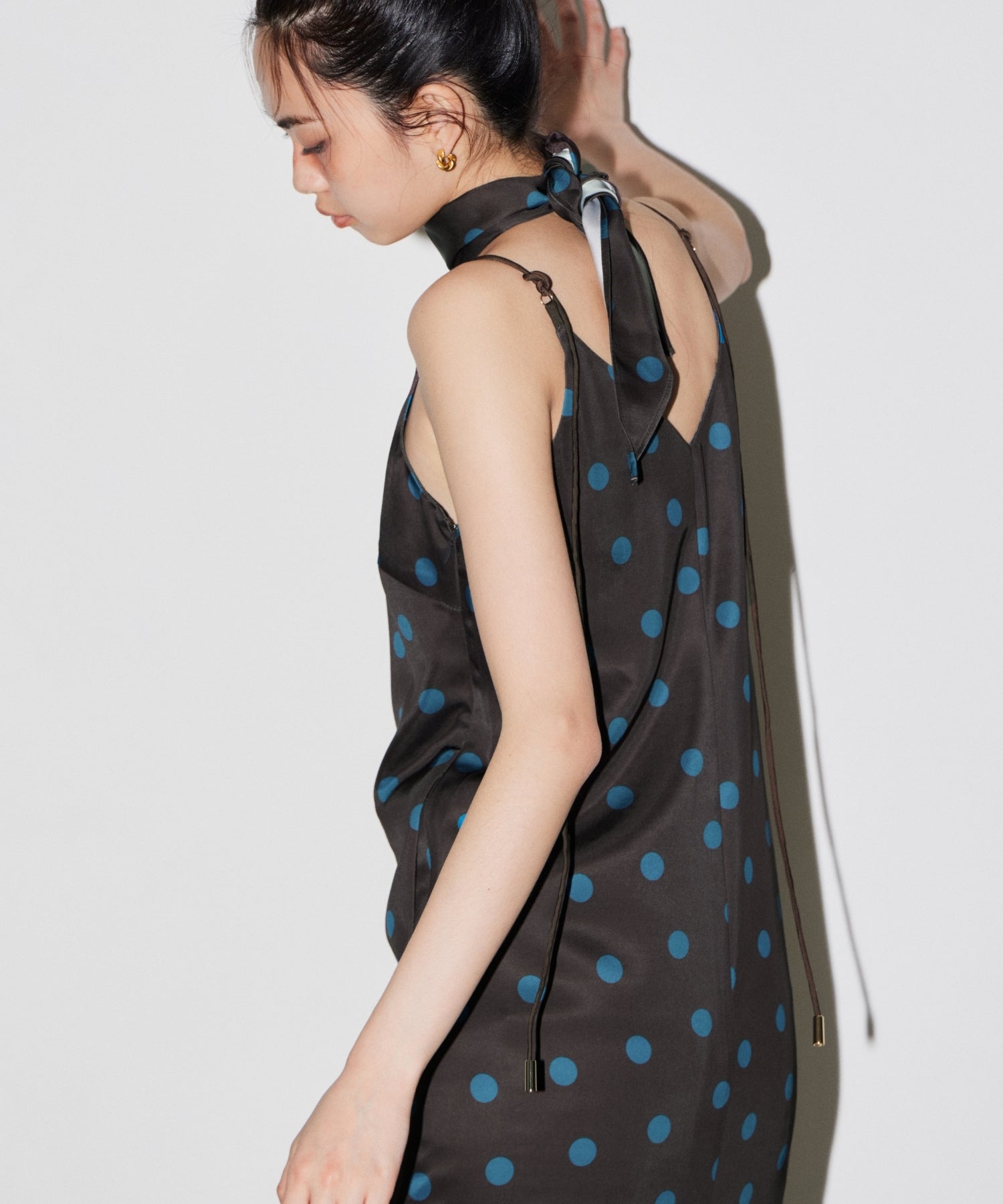【POPUP】MINIMAL DOT SATIN DRESS
