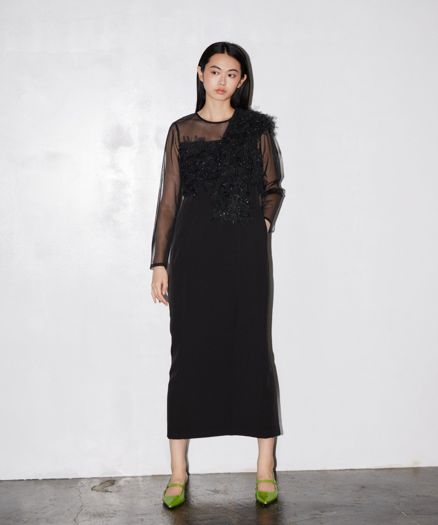 FRINGE GLITTER KNOT DRESS