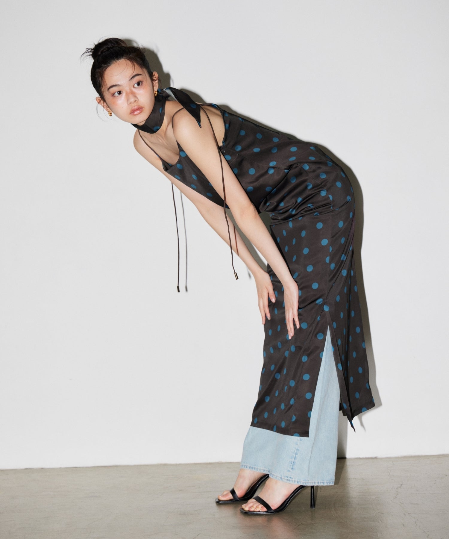 【POPUP】MINIMAL DOT SATIN DRESS