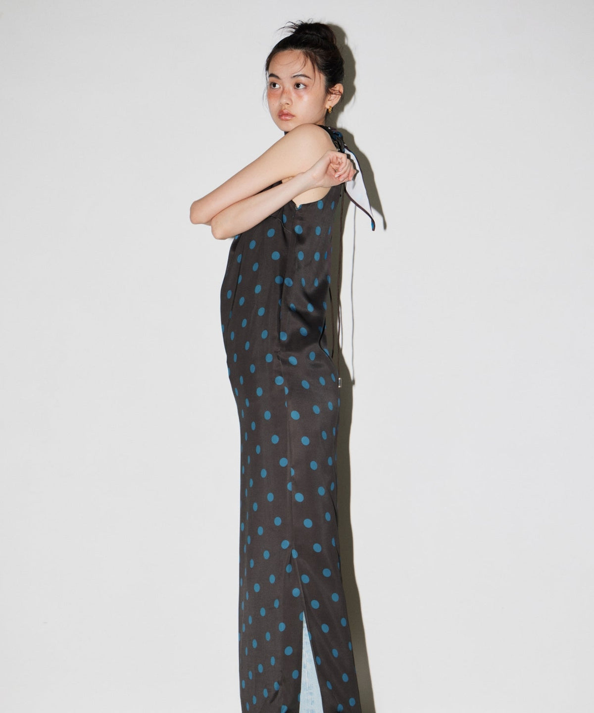 【POPUP】MINIMAL DOT SATIN DRESS