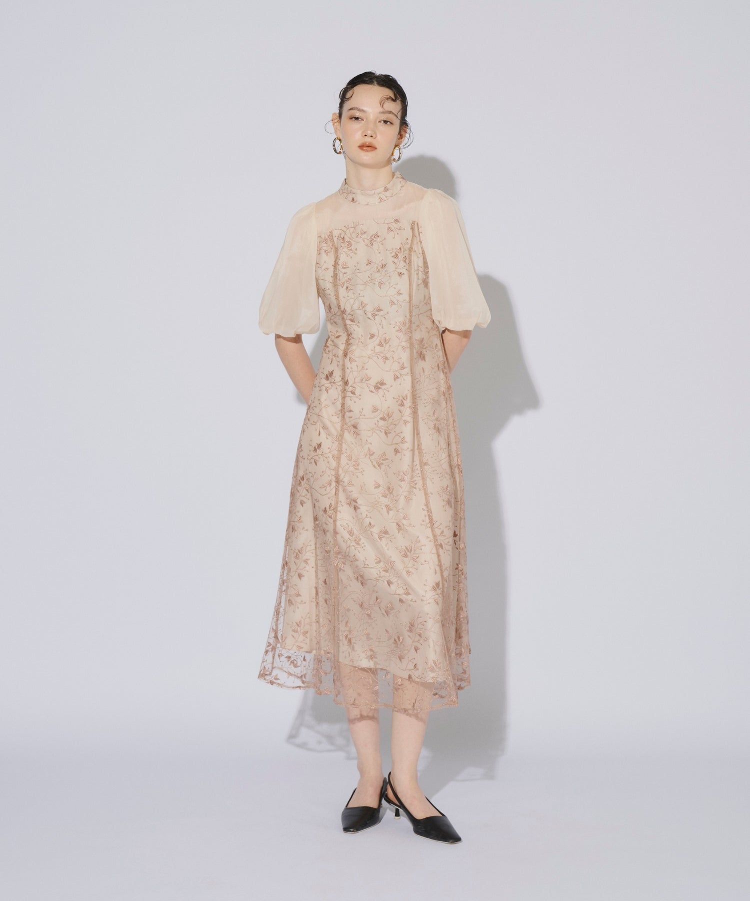 ORGANDY SLEEVE DRESS
