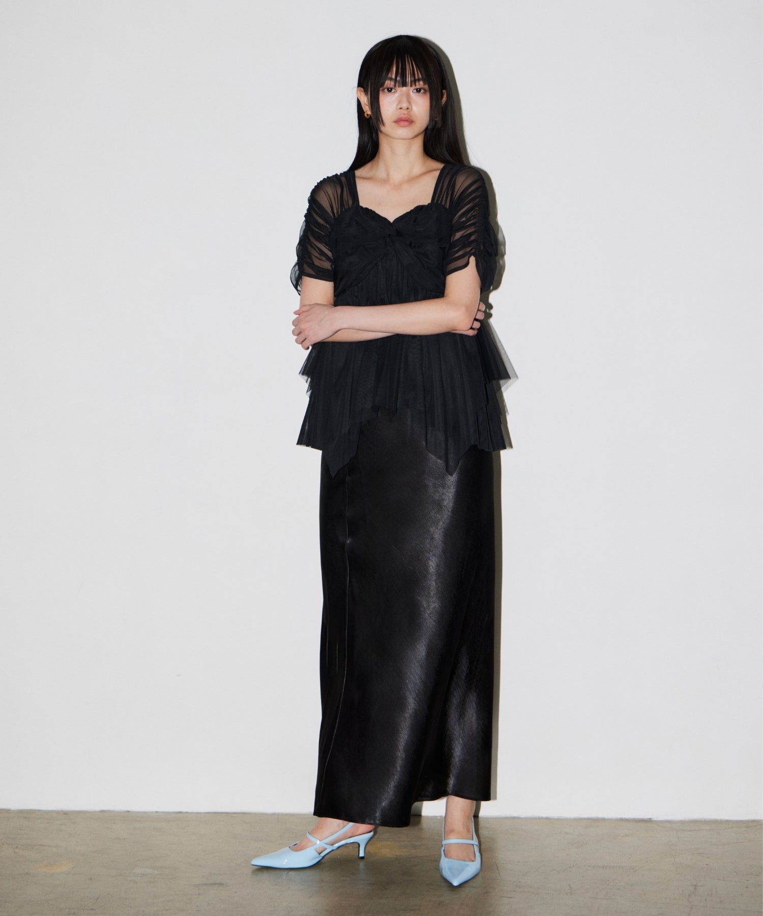 SATIN NARROW SKIRT SETUP
