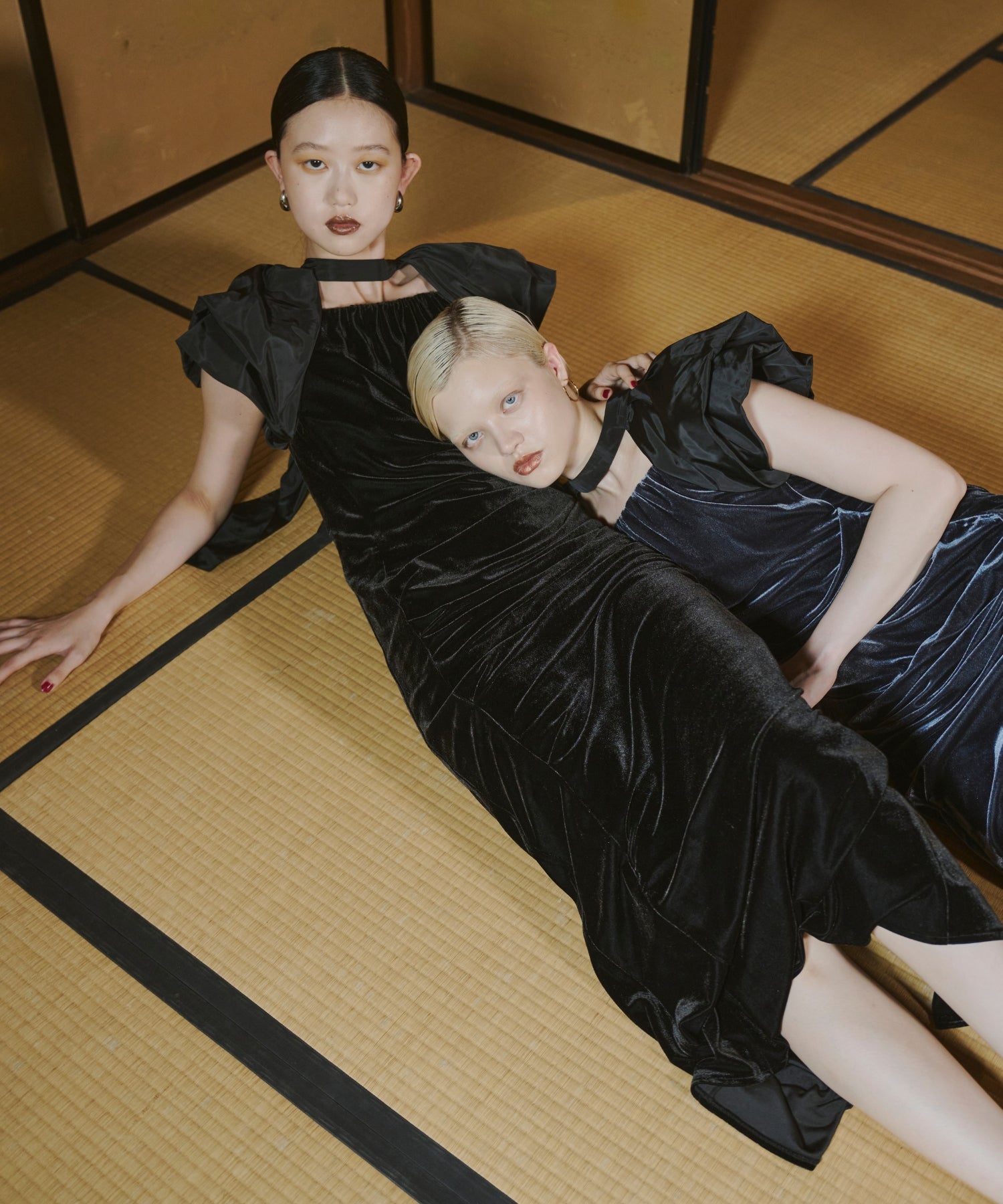 DRAPE VELOUR DRESS