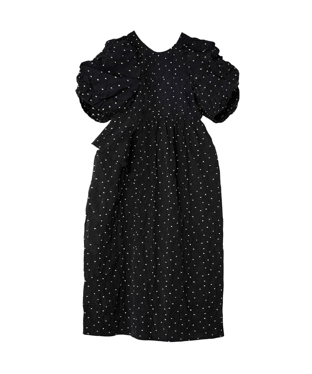【POPUP】BUBBLE SLEEVE JACQUARD DRESS