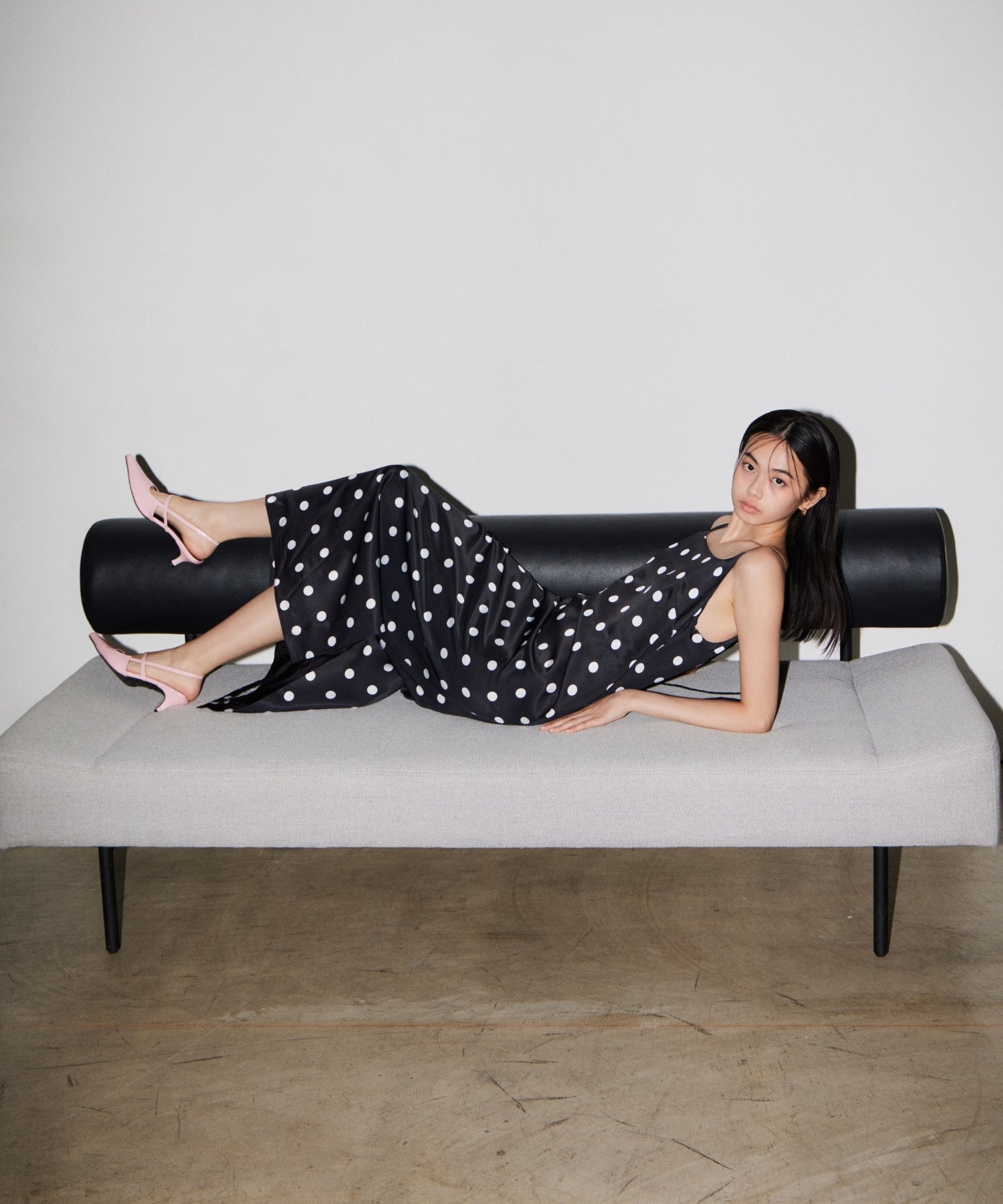 【POPUP】MINIMAL DOT SATIN DRESS