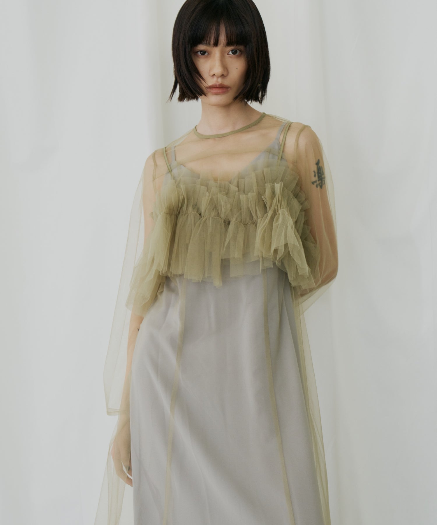 MULTIWAY VOLUME TULLE DRESS