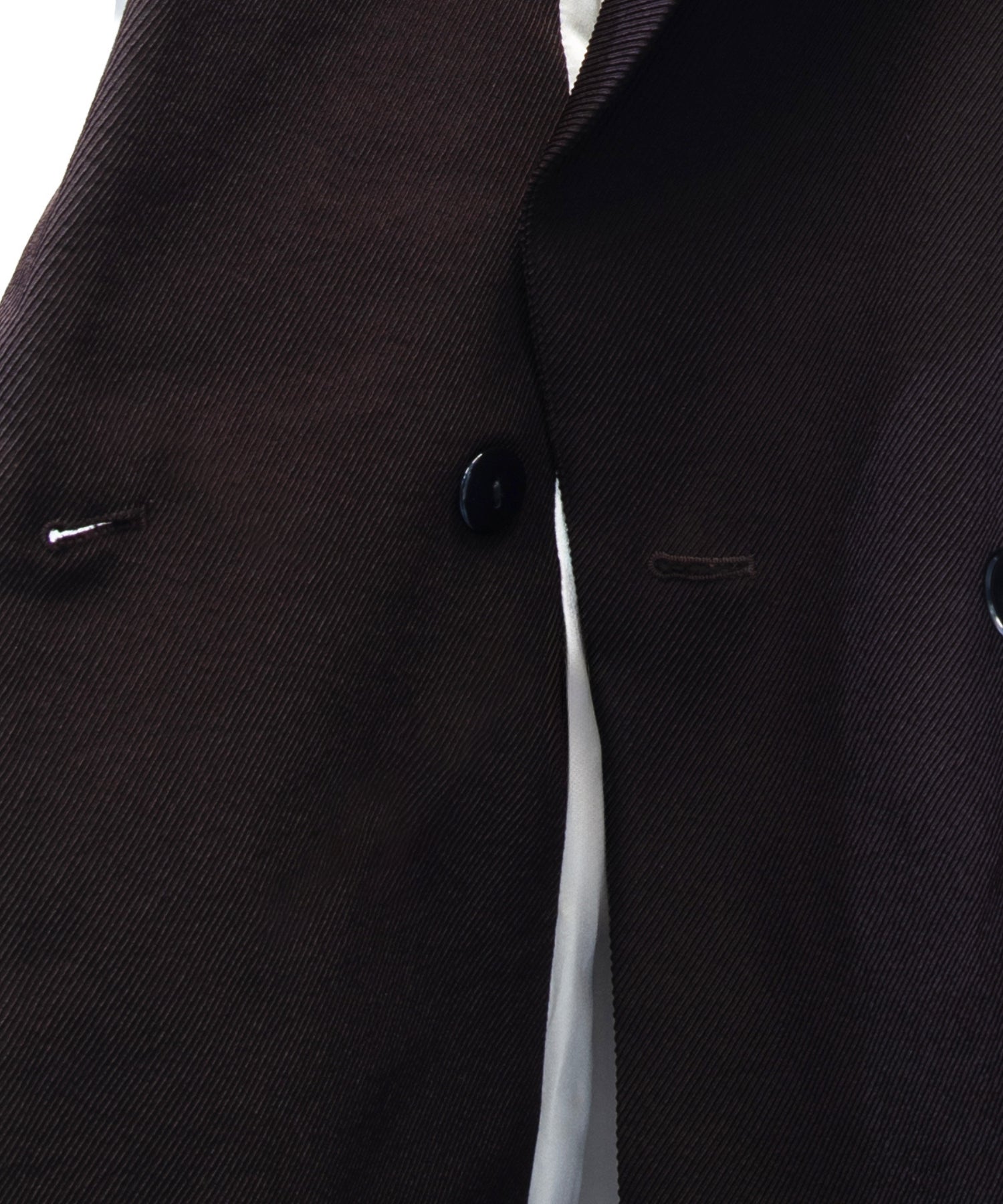 FRILL PEAKED LAPEL JACKET ブラウン ボタンアップ物撮り画像