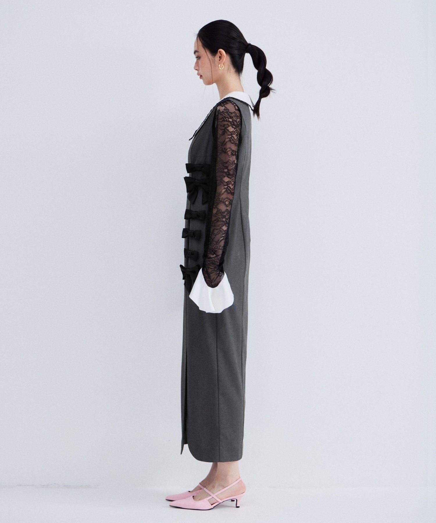 MIXED RIBBON LINE DRESS