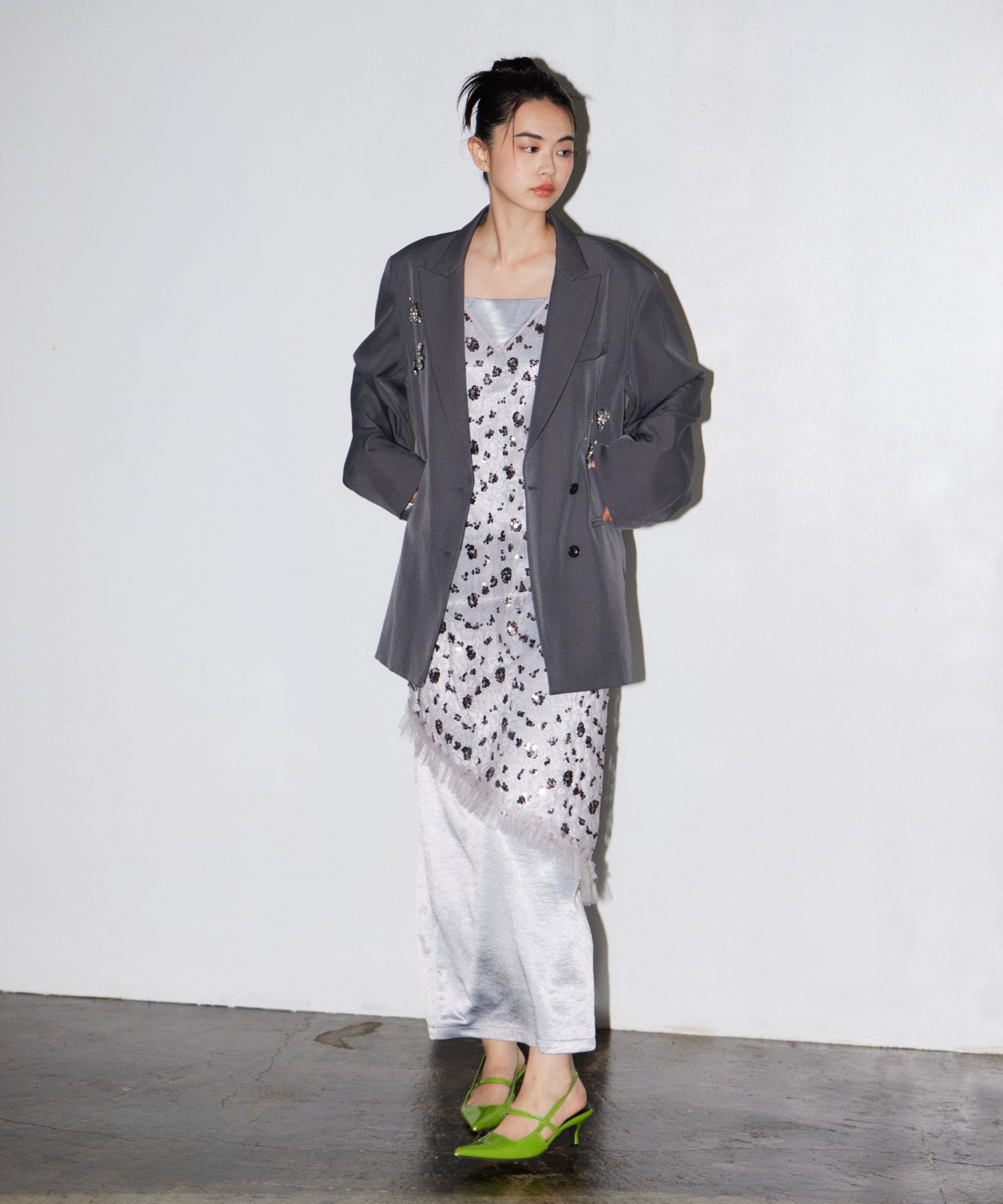 【POPUP】FLOWER SPANGLE CAMI DRESS