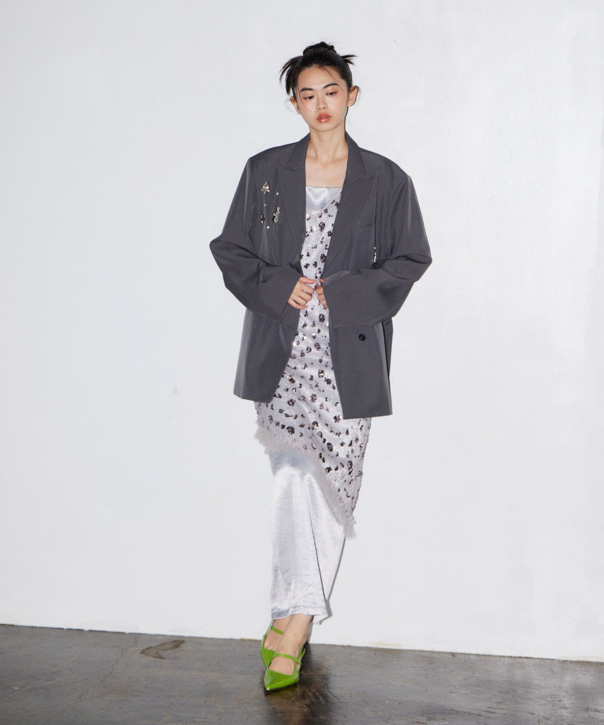 【POPUP】FLOWER SPANGLE CAMI DRESS