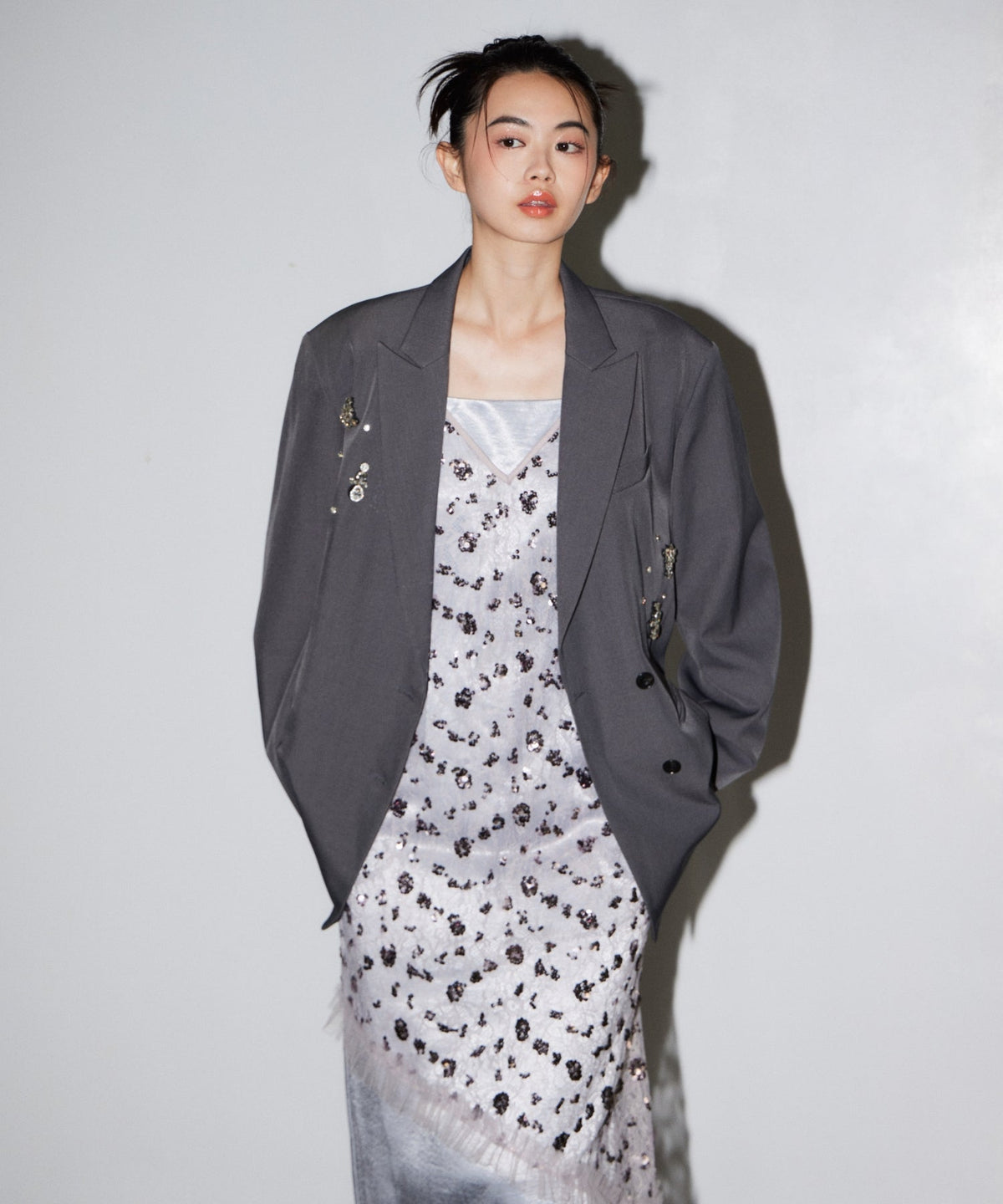 【POPUP】FLOWER SPANGLE CAMI DRESS