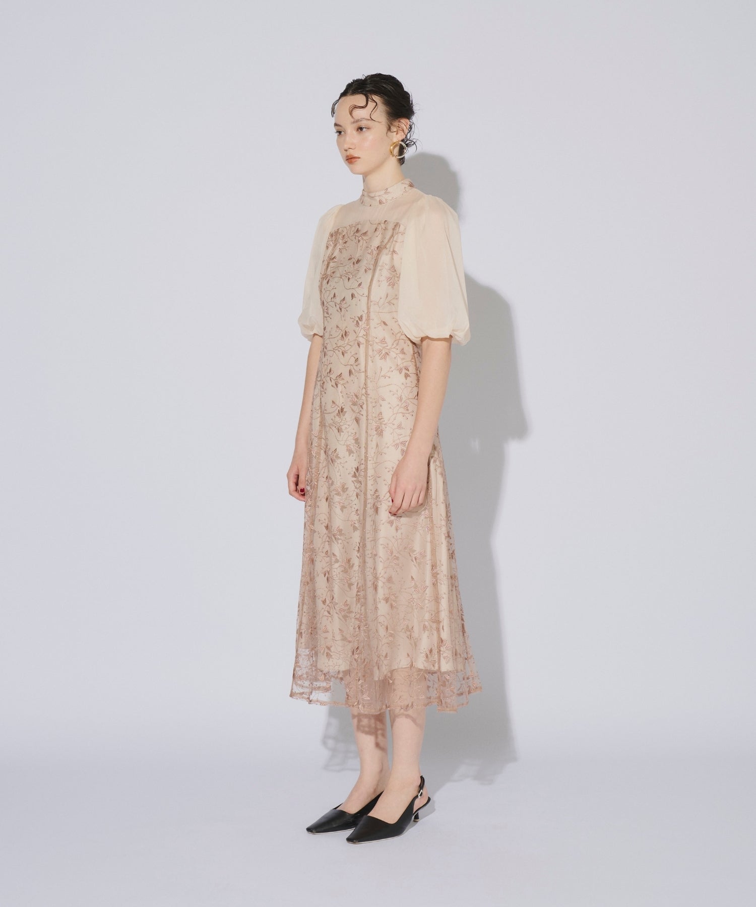 ORGANDY SLEEVE DRESS