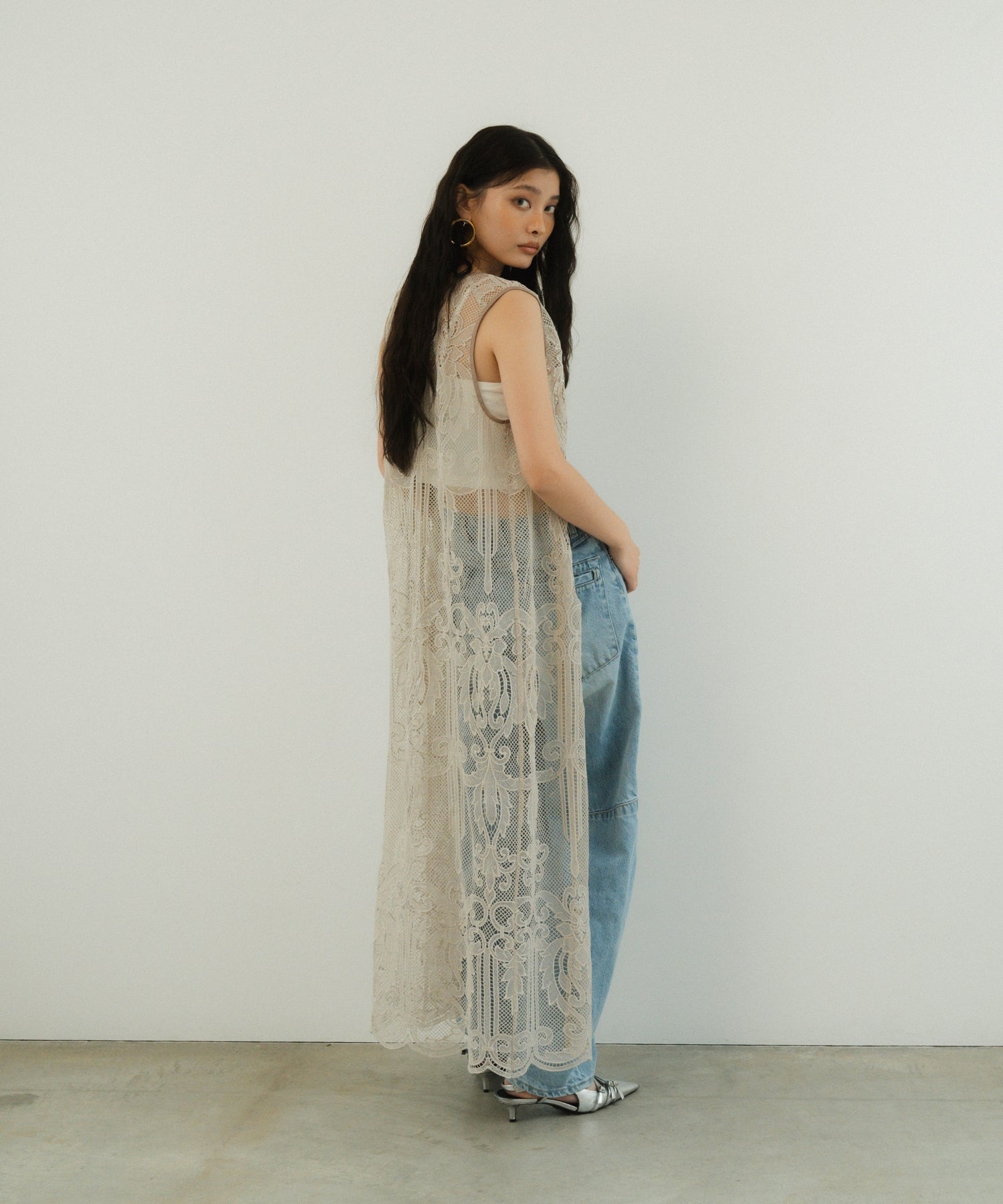 CHEMICAL LACE ZIPPER DRESS