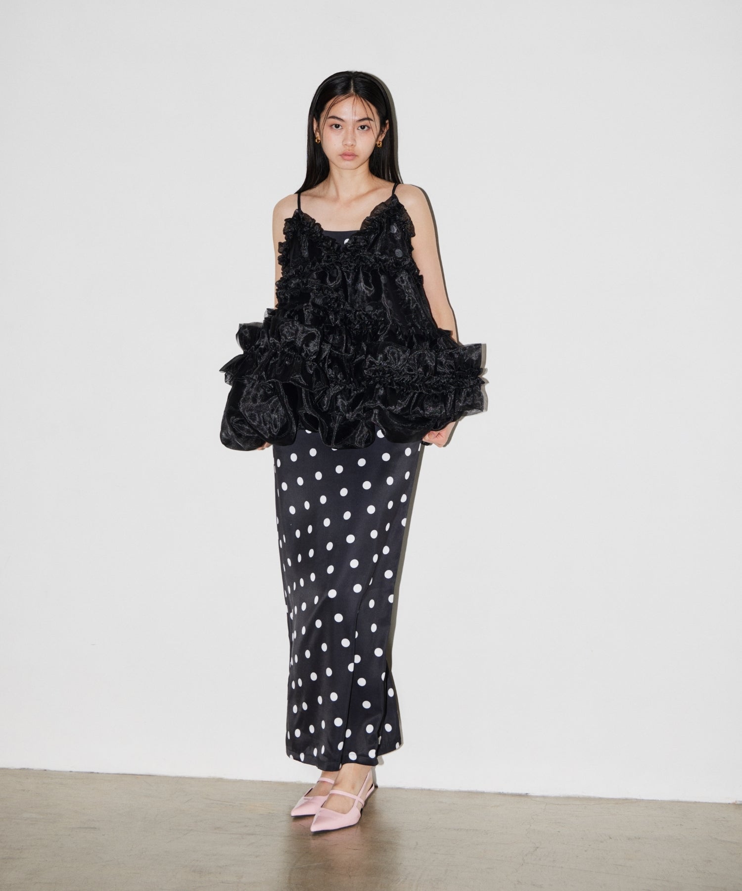 【POPUP】ORGANZA FRILL BALLOON CAMI