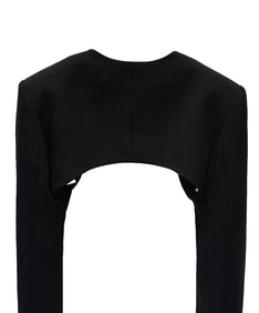 TAILORED POWER JACKET ブラック 背面アップ物撮り画像