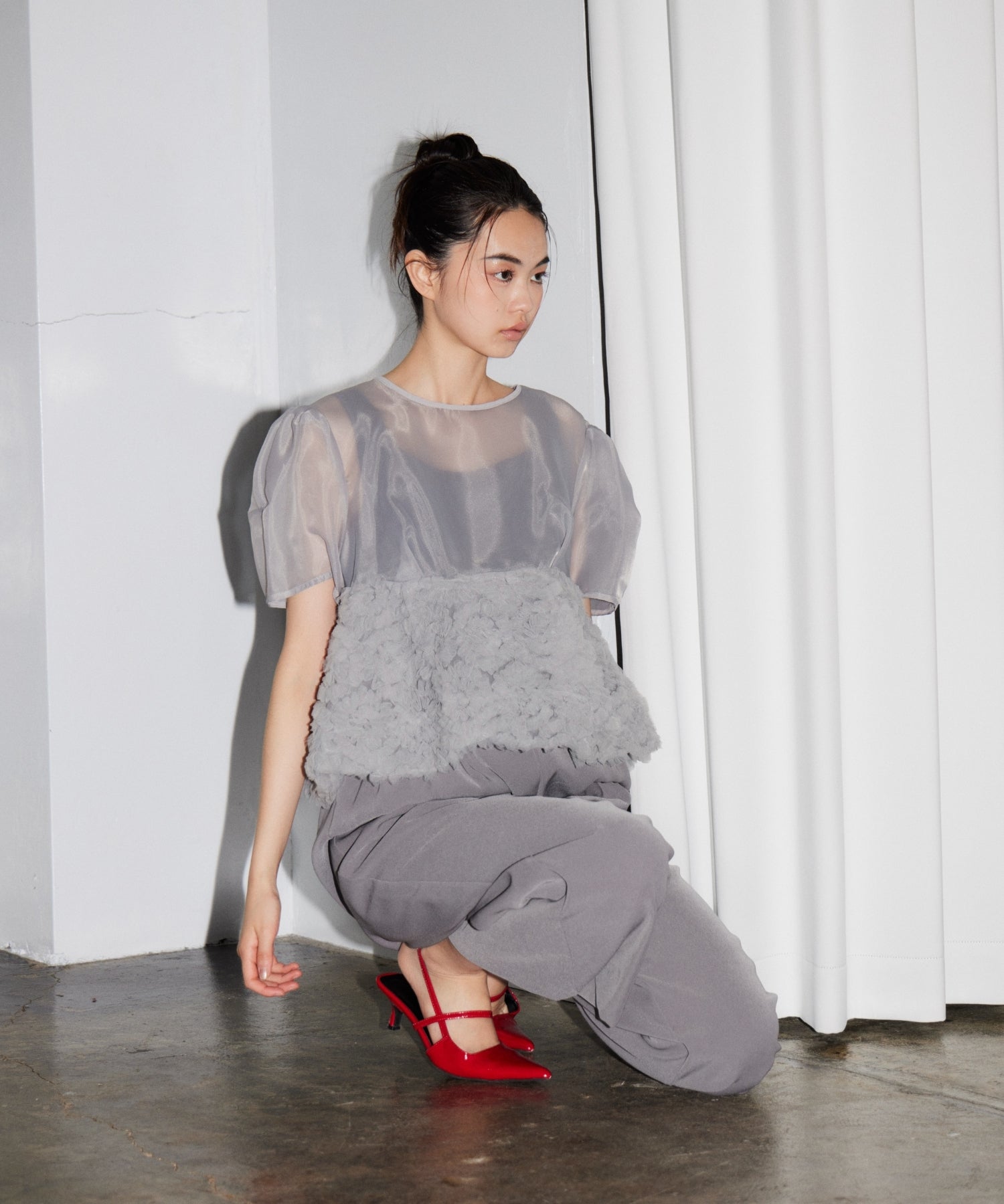 スーツ・フォーマル・ドレス ANDRESD swell peplum set up pants dress SWELL PEPLUM SET UP PANTS DRESS