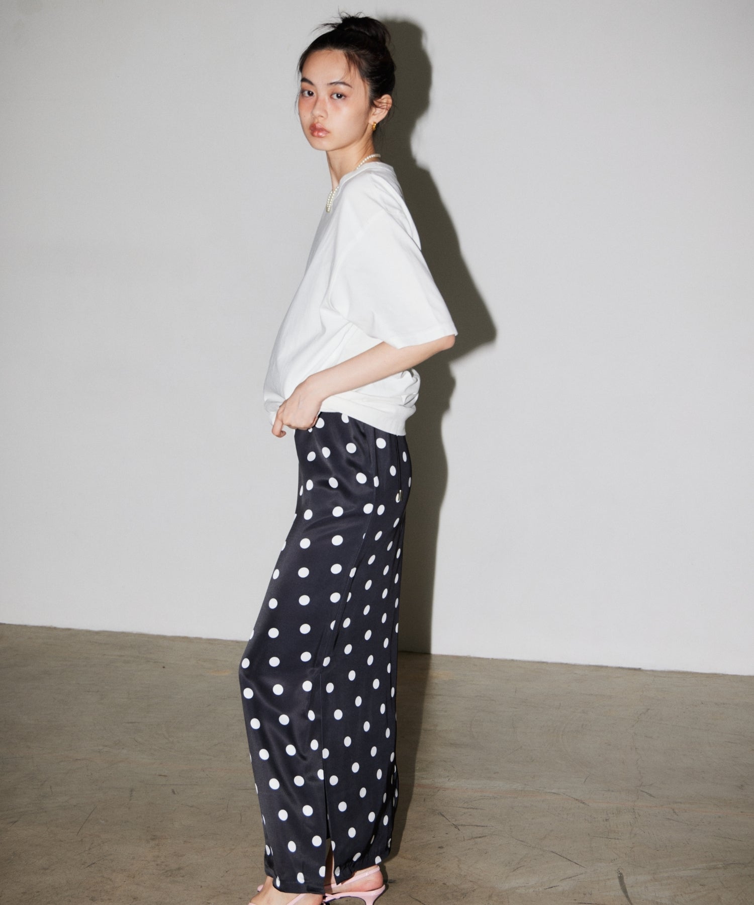 【POPUP】MINIMAL DOT SATIN DRESS
