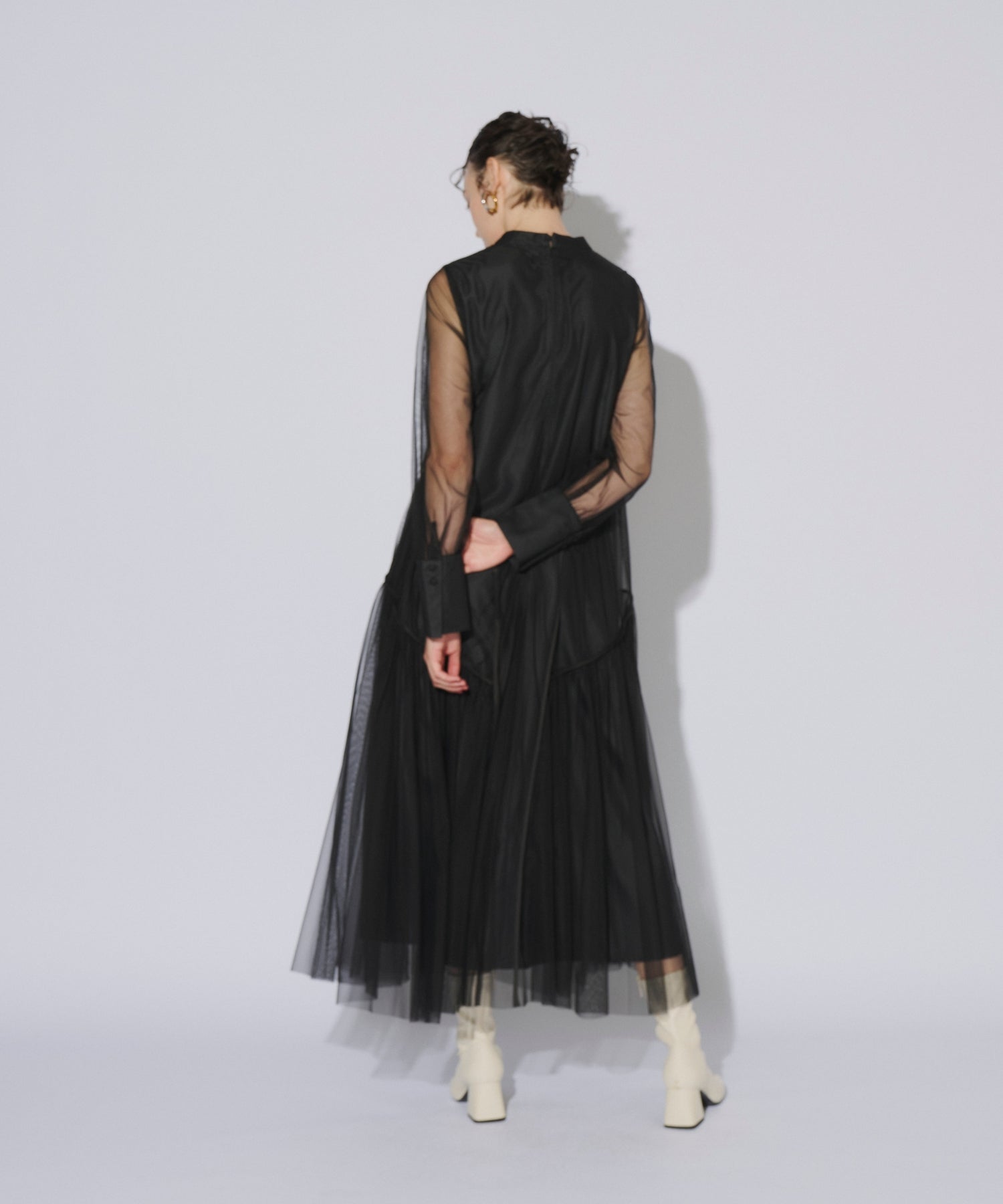 PIPING TULLE DRESS