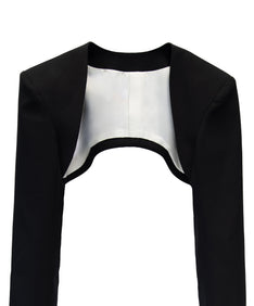 TAILORED POWER JACKET ブラック 正面アップ物撮り画像