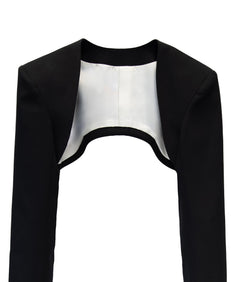 TAILORED POWER JACKET ブラック 正面アップ物撮り画像