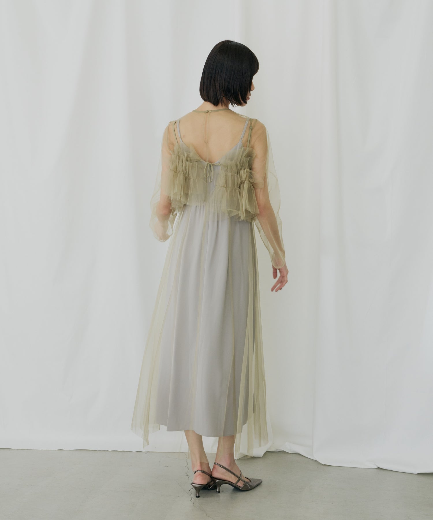 MULTIWAY VOLUME TULLE DRESS