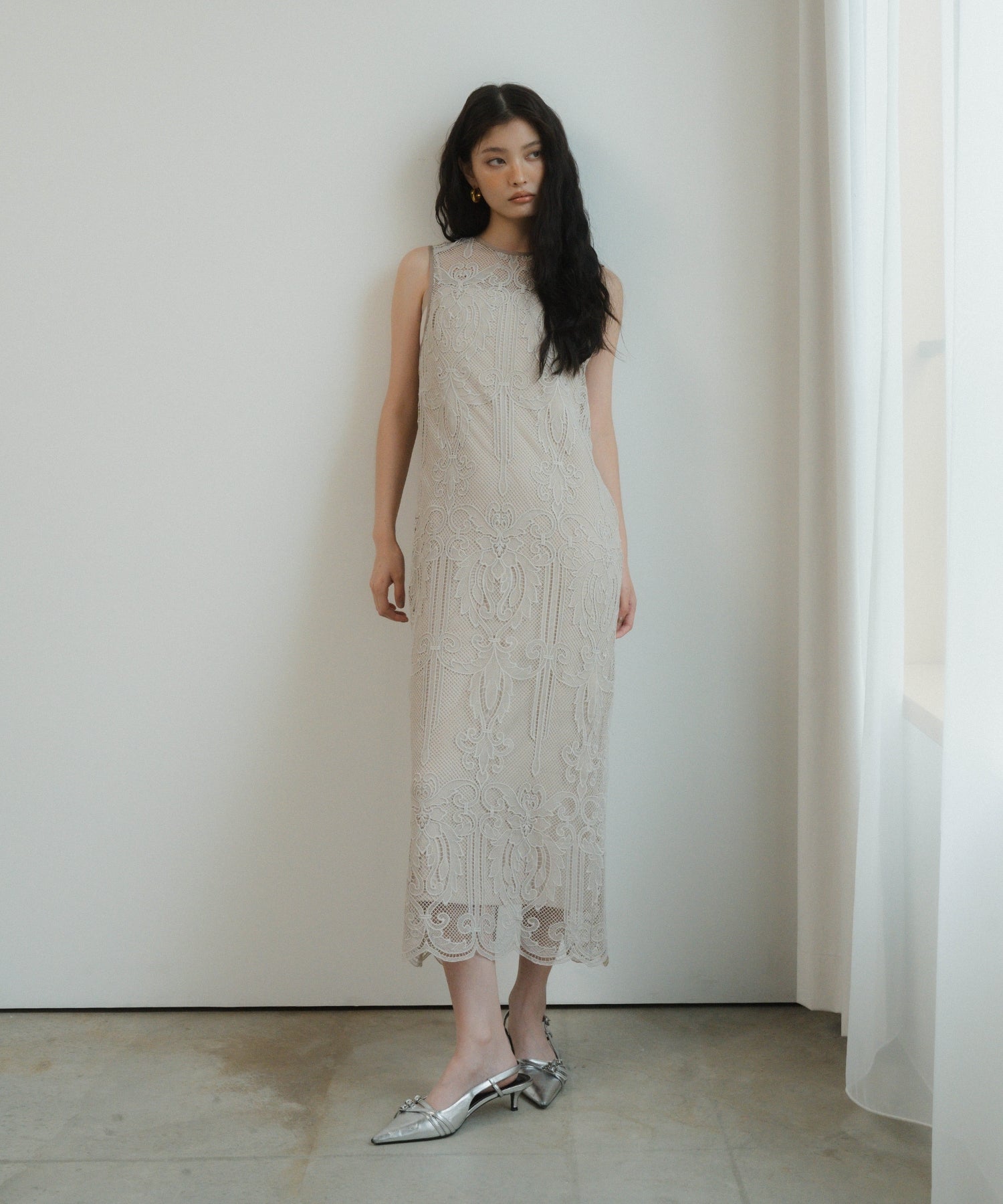 CHEMICAL LACE ZIPPER DRESS