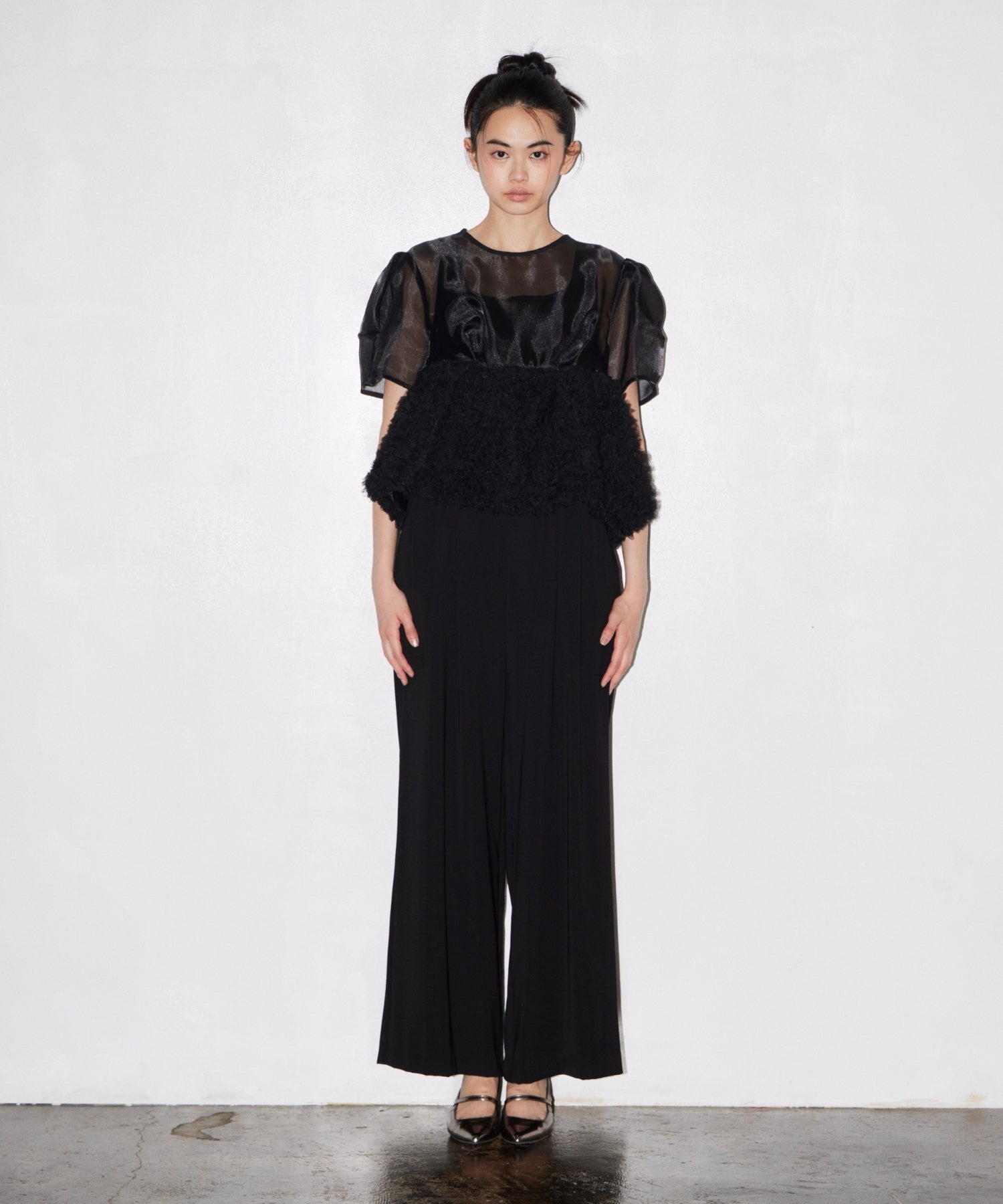 ANDRESDスウェルぺプラムセットアップパンツドレス SWELL PEPLUM SET UP PANTS DRESS