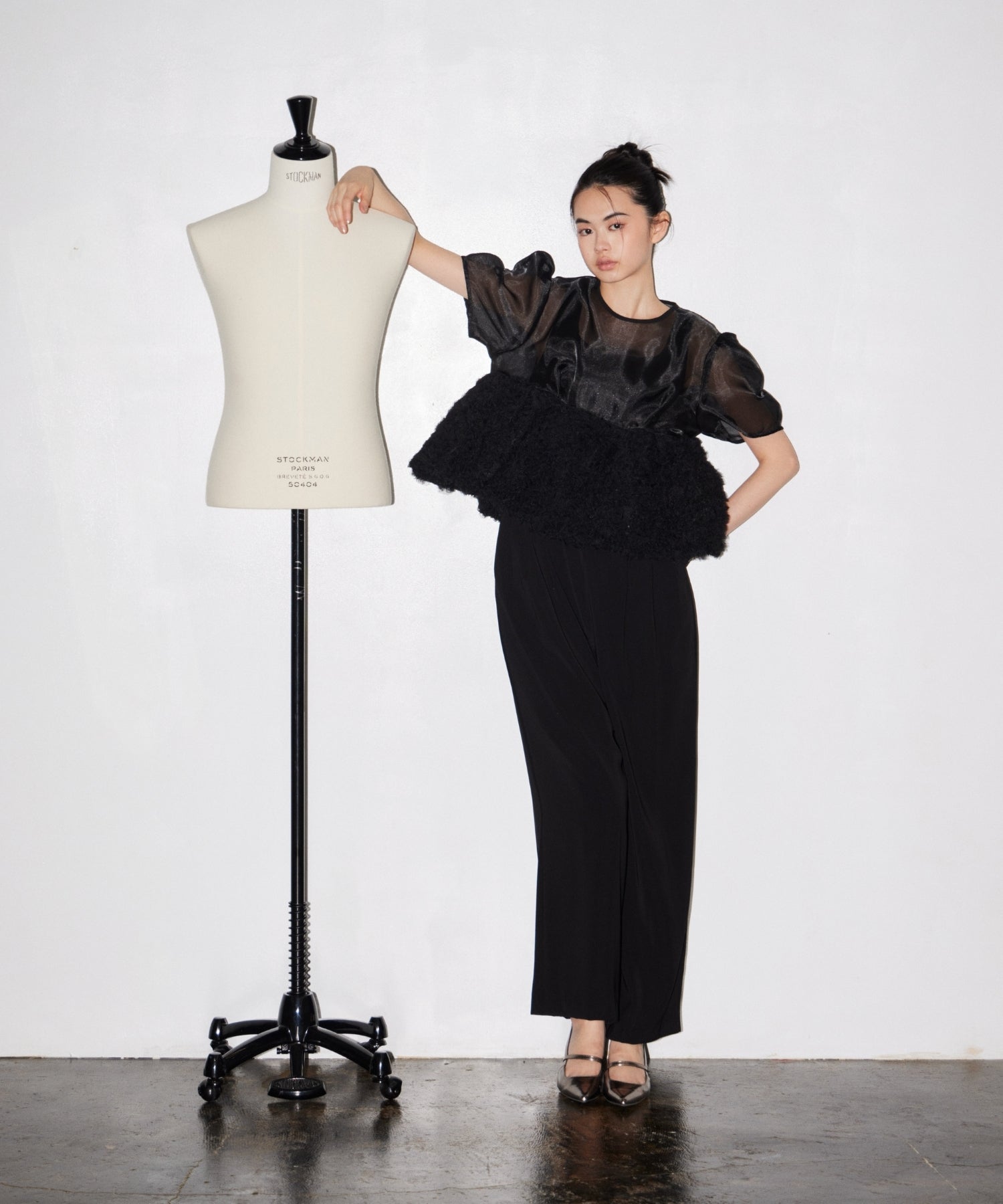【ANDRESD】swell peplum set up pants dress SWELL PEPLUM SET UP PANTS DRESS