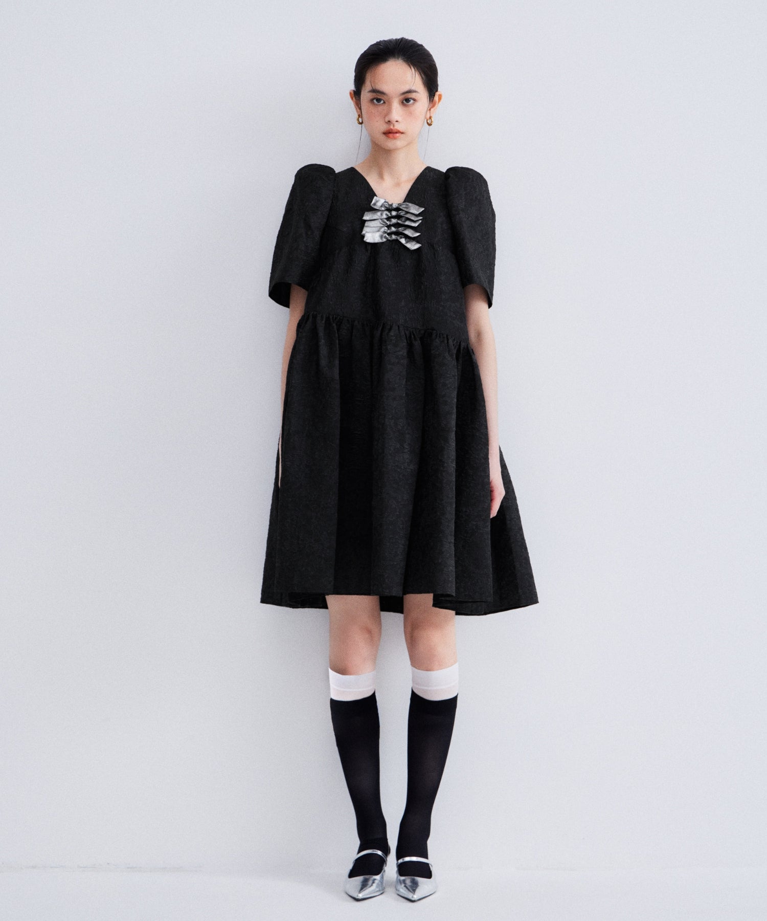 EDGE RIBBON MINI DRESS