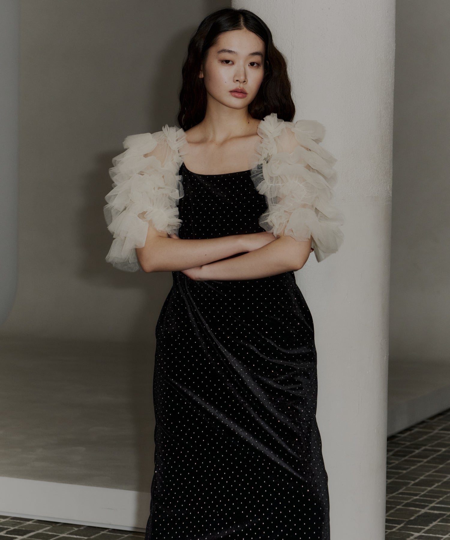 トップス mixing frills bolero MIXING FRILLS BOLERO