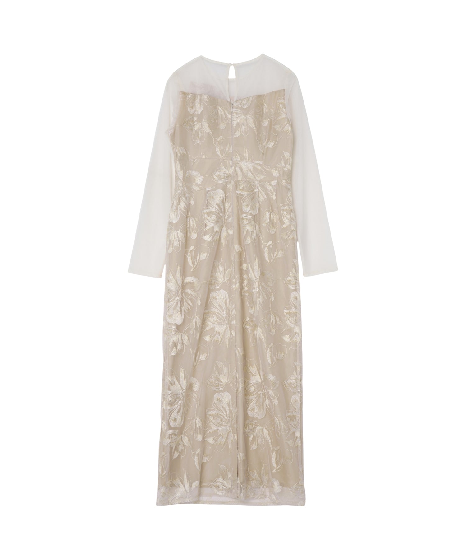 PLEATED FRONT FLOWER DRESS