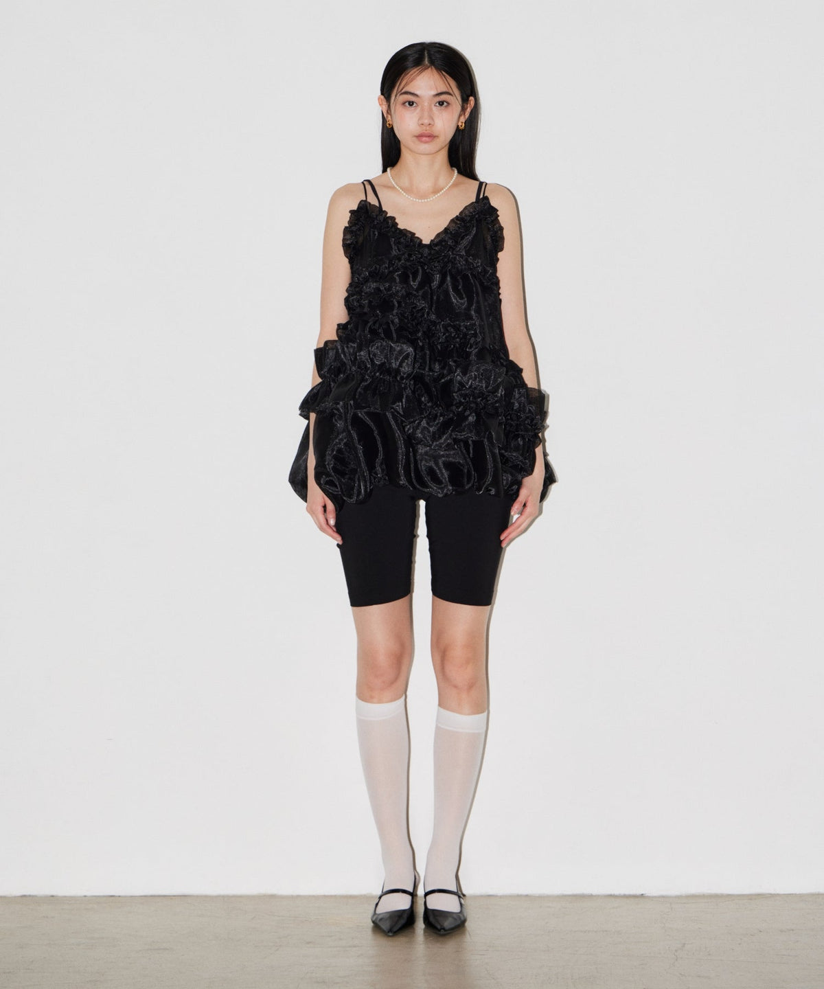 【POPUP】ORGANZA FRILL BALLOON CAMI