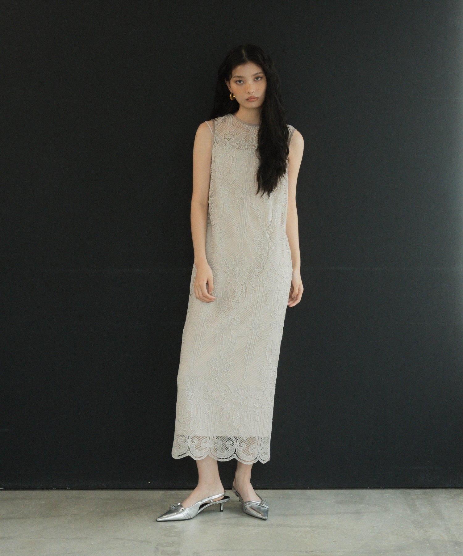 CHEMICAL LACE ZIPPER DRESS