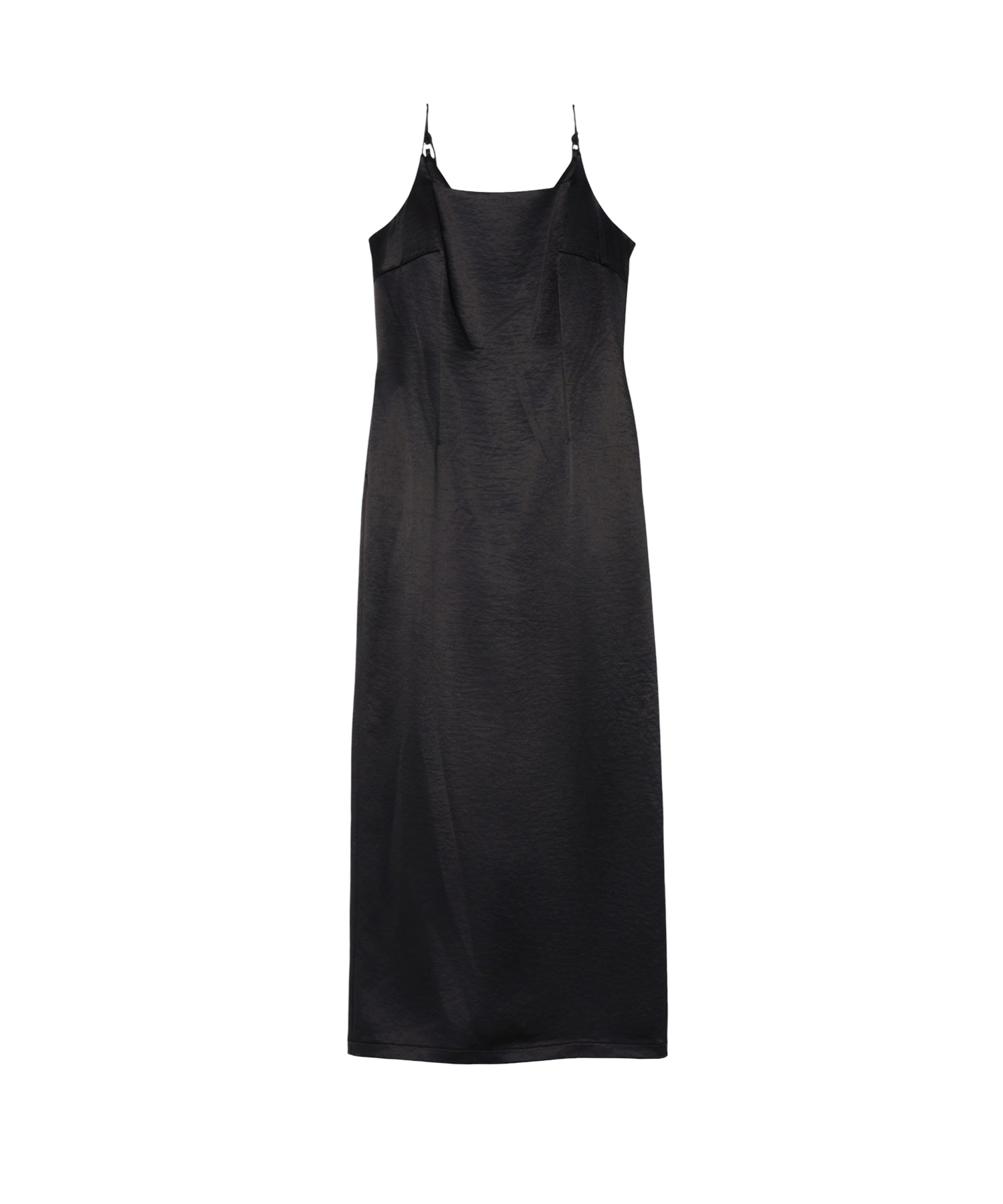 GLOSSY SATIN BACK RIBBON DRESS